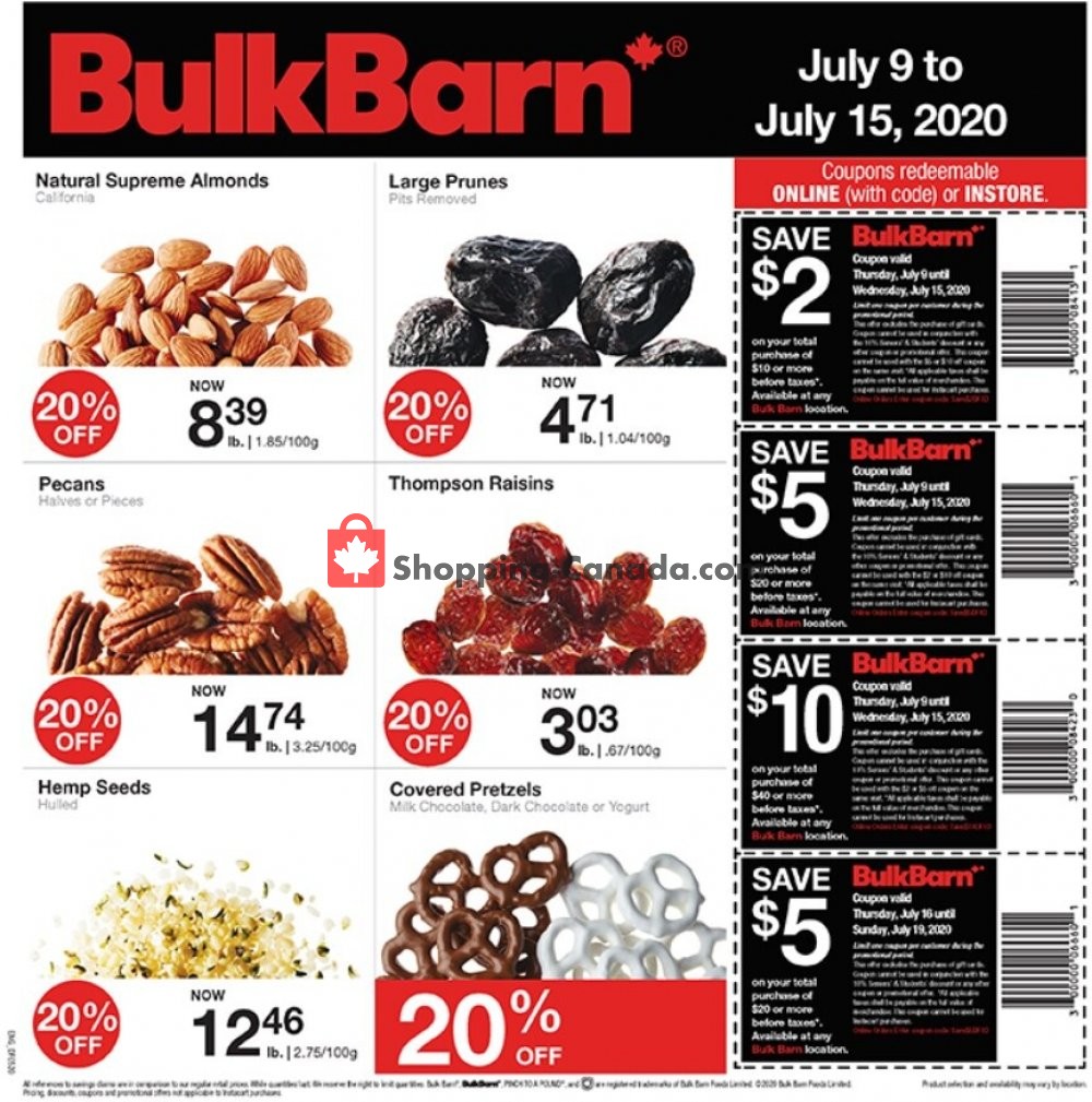 Bulk Barn flyer from Thursday July 9, 2020 to Wednesday July 15, 2020 - page 1