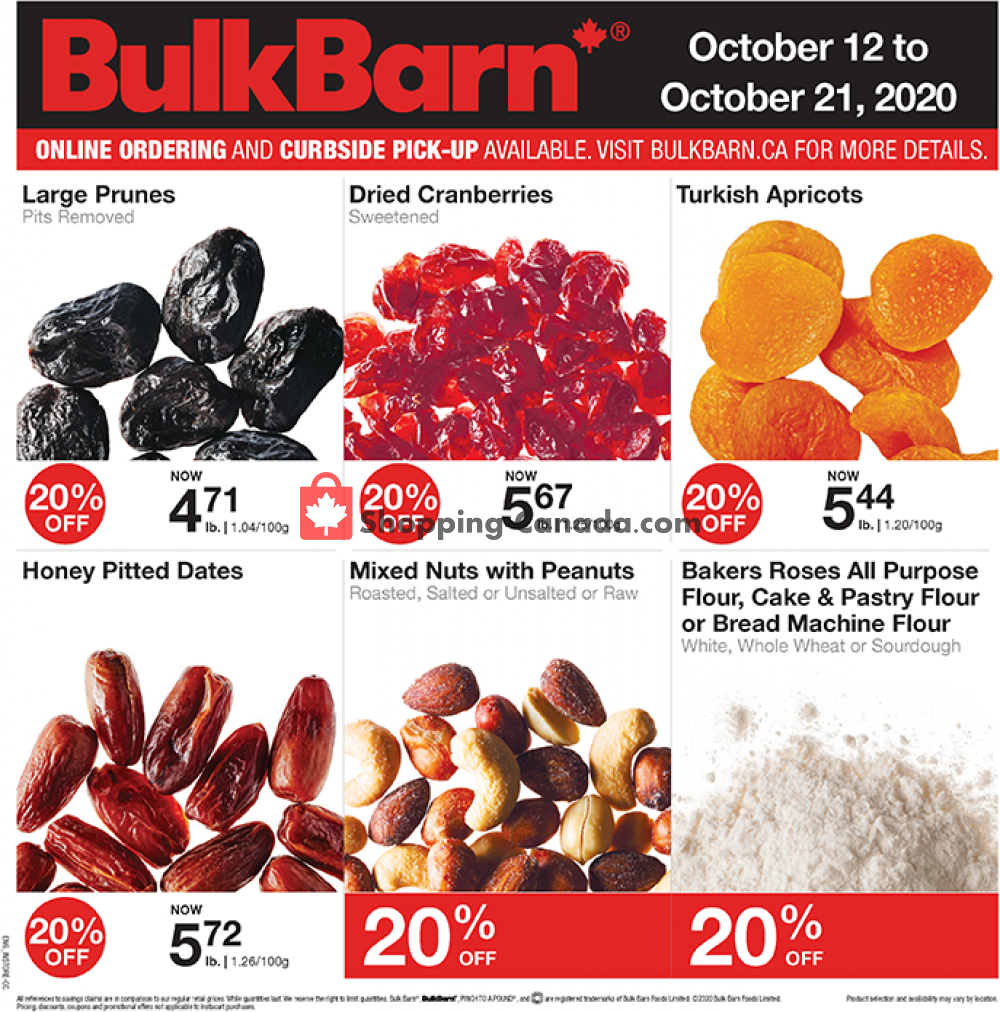 Bulk Barn flyer from Monday October 12, 2020 to Wednesday October 21, 2020 - page 1