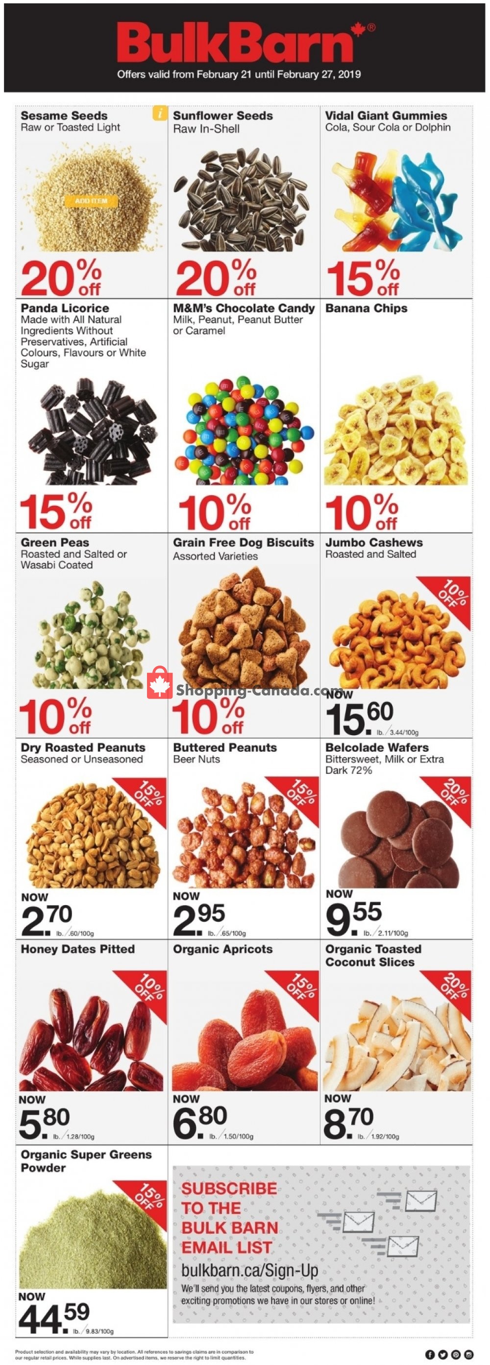 Bulk Barn flyer from Thursday February 21, 2019 to Wednesday February 27, 2019 - page 1