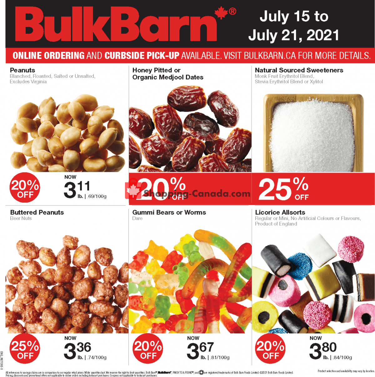 Bulk Barn flyer from Thursday July 15, 2021 to Wednesday July 21, 2021 - page 1