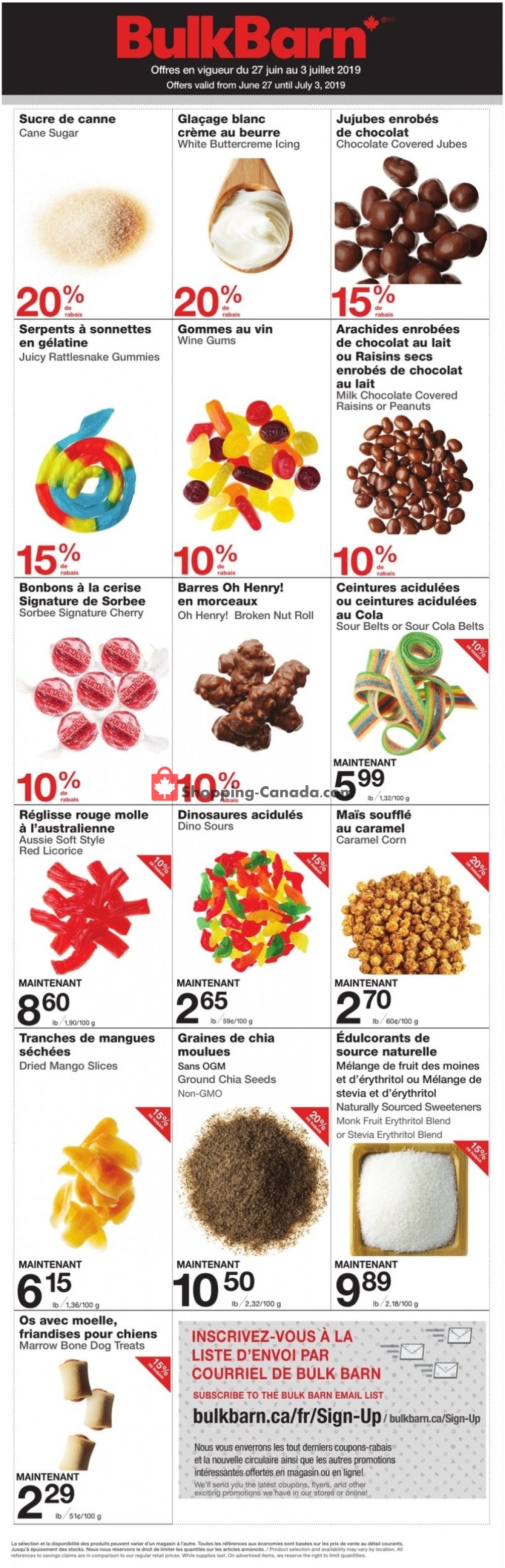 Bulk Barn flyer from Thursday June 27, 2019 to Wednesday July 3, 2019 - page 1
