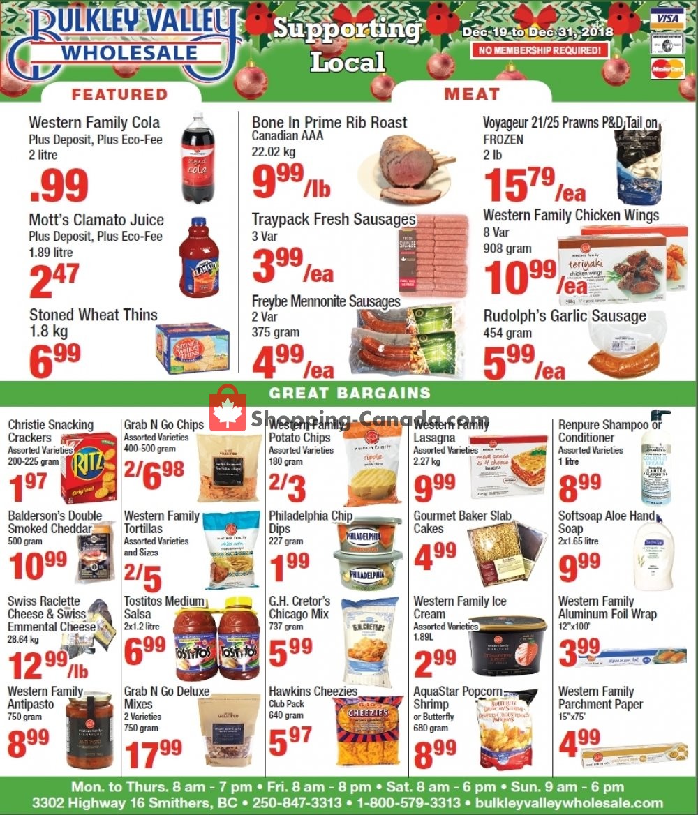 Bulkley Valley Wholesale flyer from Wednesday December 19, 2018 to Monday December 31, 2018 - page 2