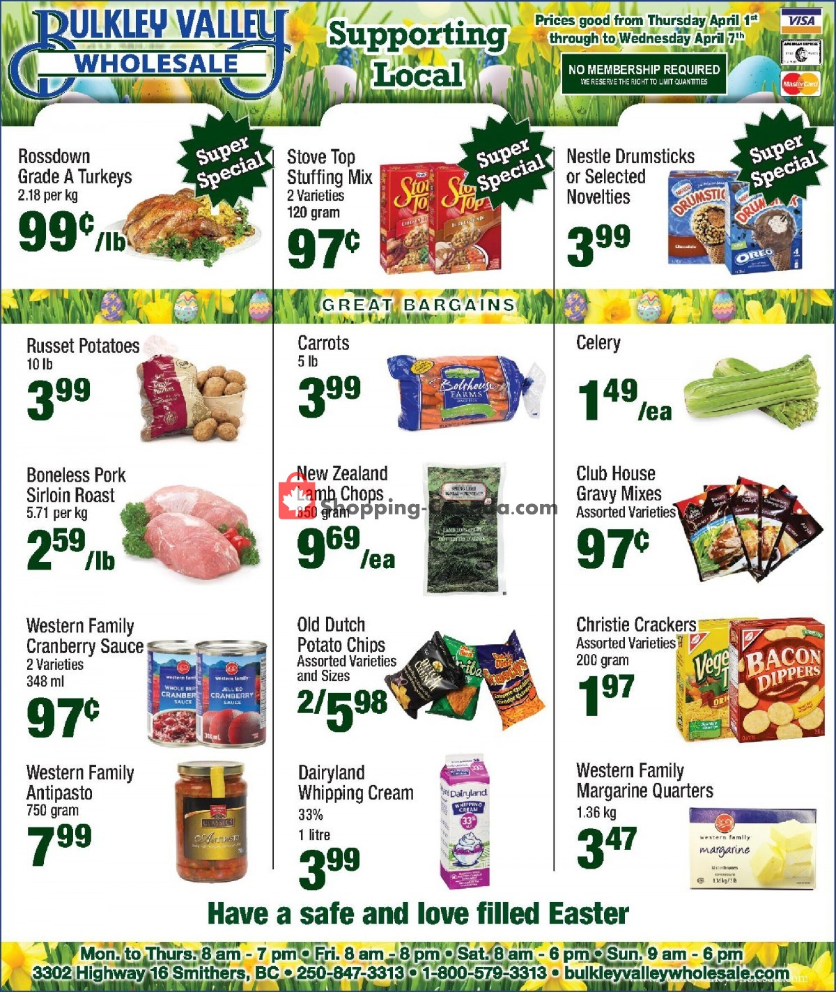 Bulkley Valley Wholesale flyer from Thursday April 1, 2021 to Wednesday April 7, 2021 - page 1