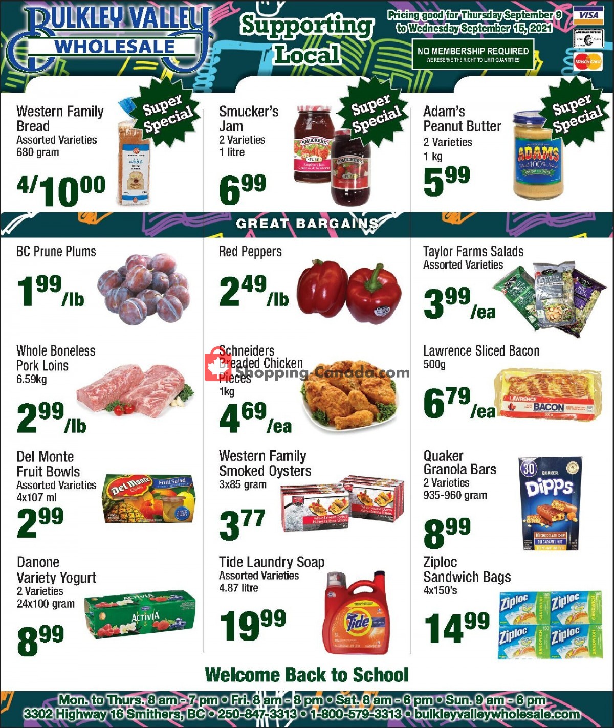 Bulkley Valley Wholesale flyer from Thursday September 9, 2021 to Wednesday September 15, 2021 - page 1