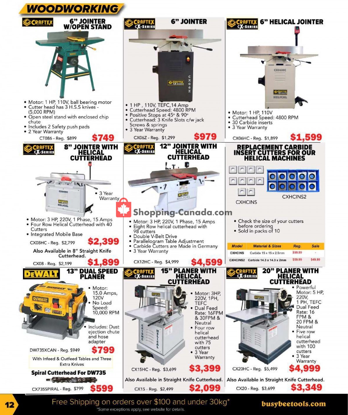 Busy Bee Tools Canada, flyer (Holiday Catalogue) November 6