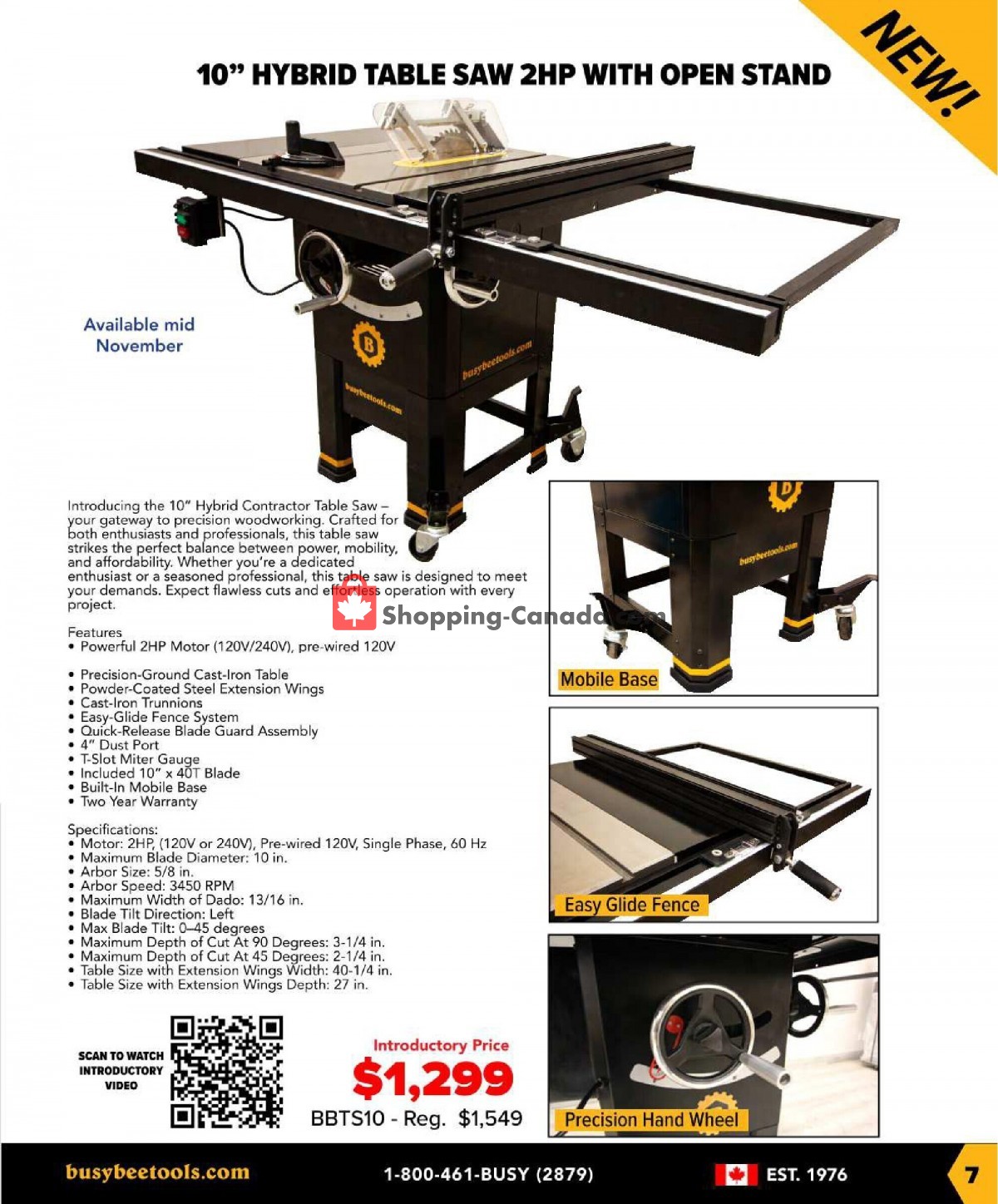 Busy Bee Tools Canada, flyer (Holiday Catalogue) November 6