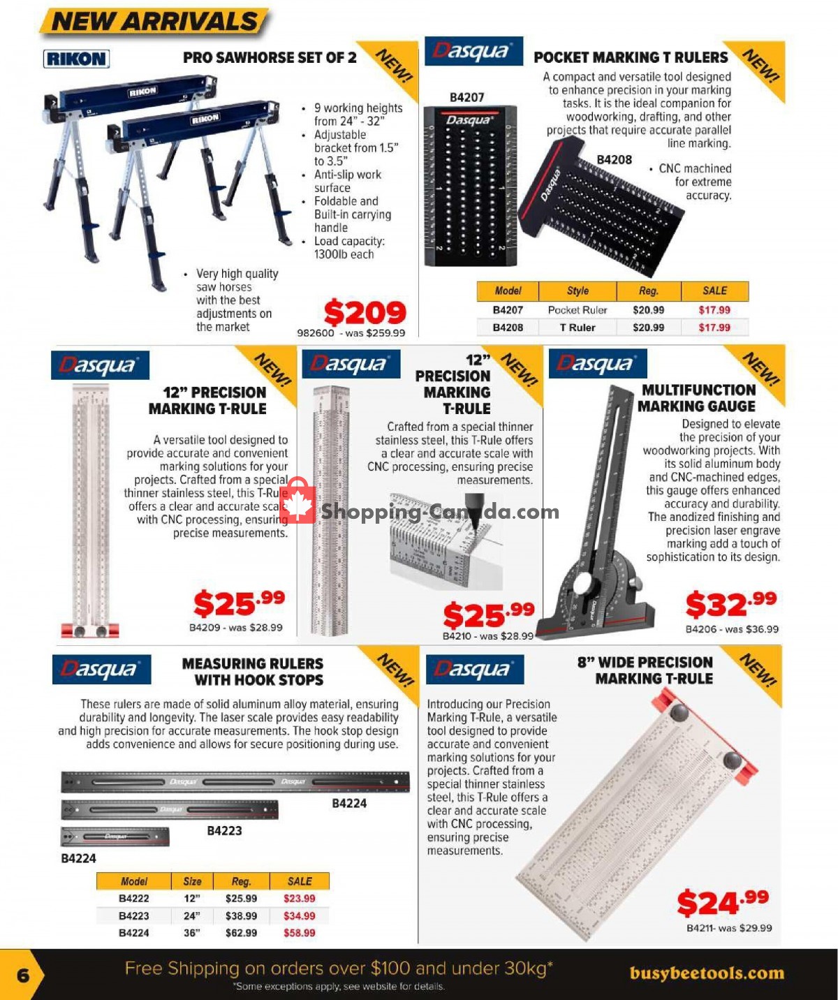 Busy Bee Tools Canada, flyer Special Offer Fall Catalogue October