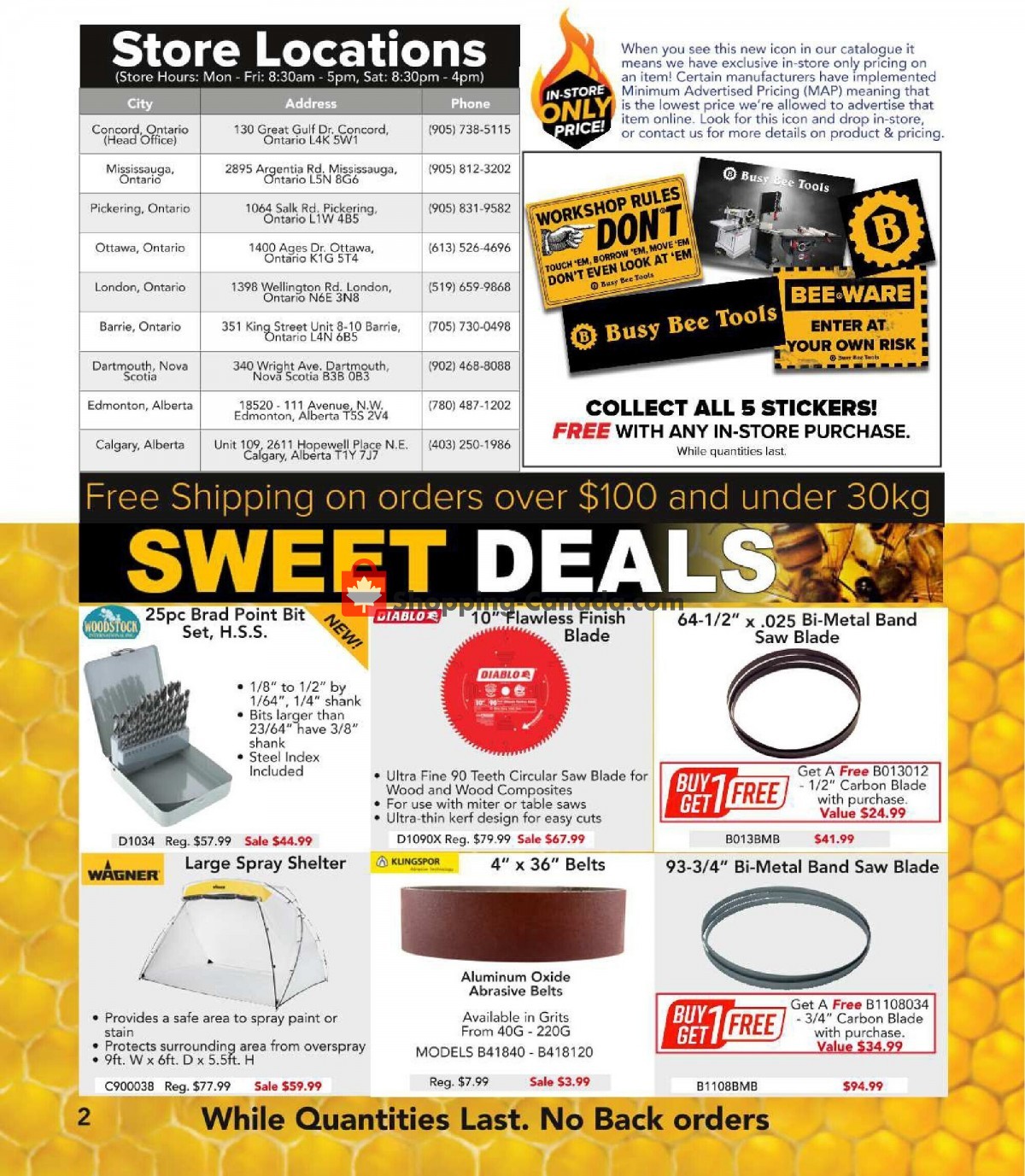 Busy Bee Tools Canada, flyer (Spring Catalog) March 30 June 17