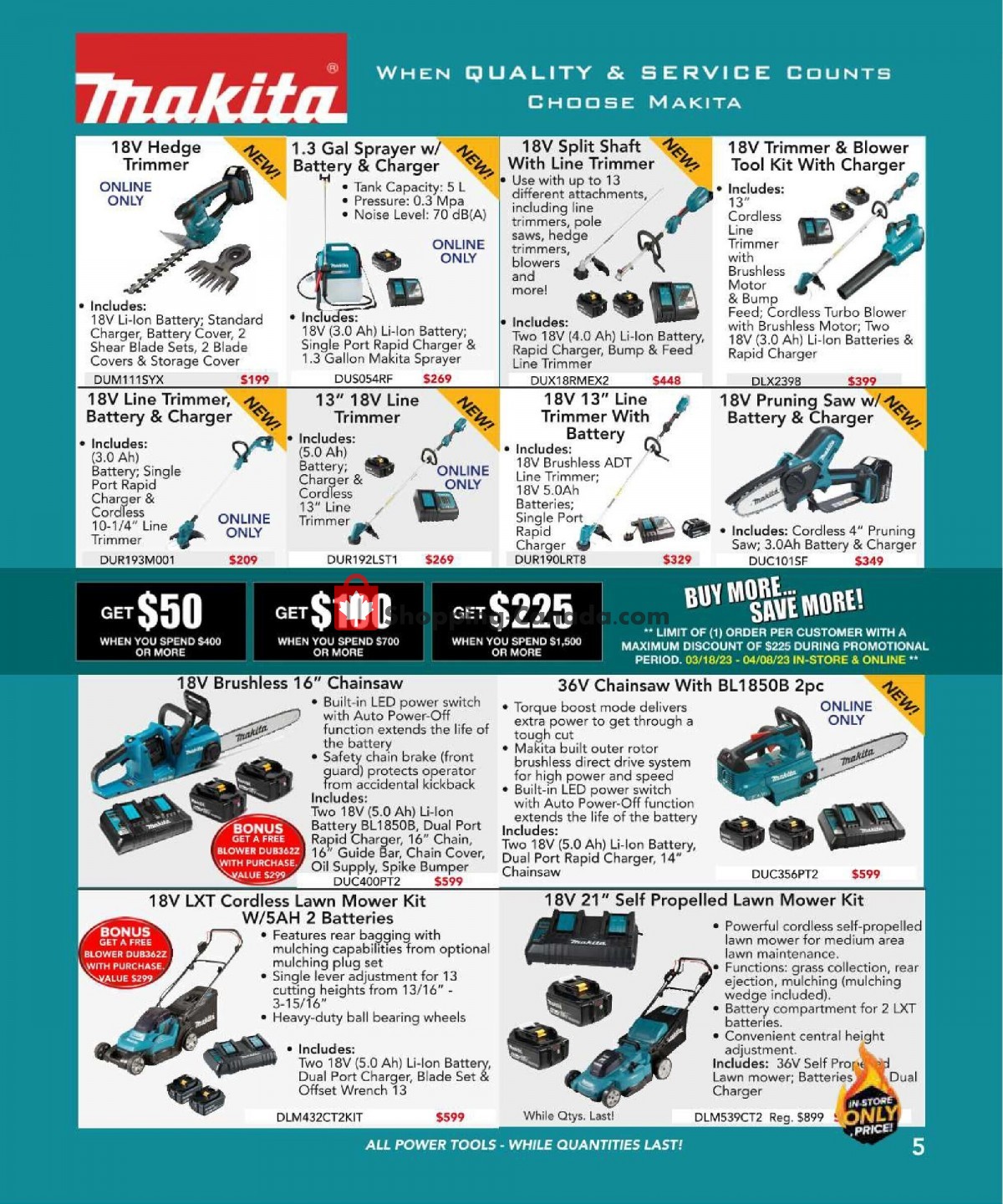 Busy Bee Tools Canada, flyer (Spring Catalog) March 30 June 17