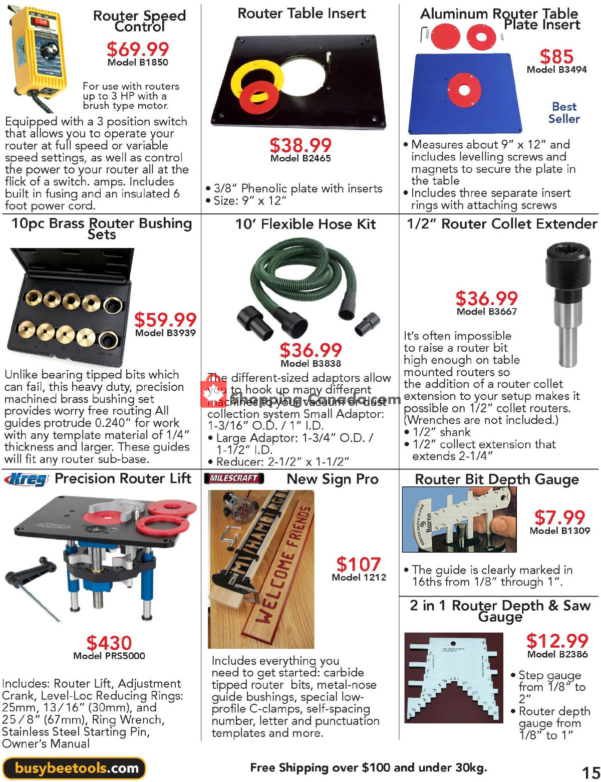 Busy Bee Tools Canada, flyer - (Tools Router Bit & Accessories ...