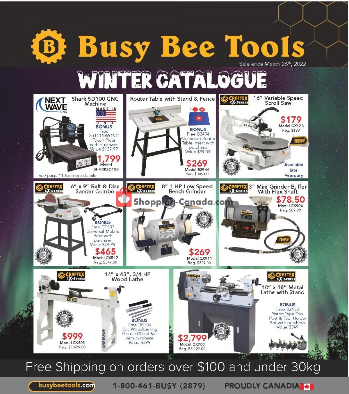 Busy Bee Tools Canada, flyer (Winter Catalogue) January 11 March