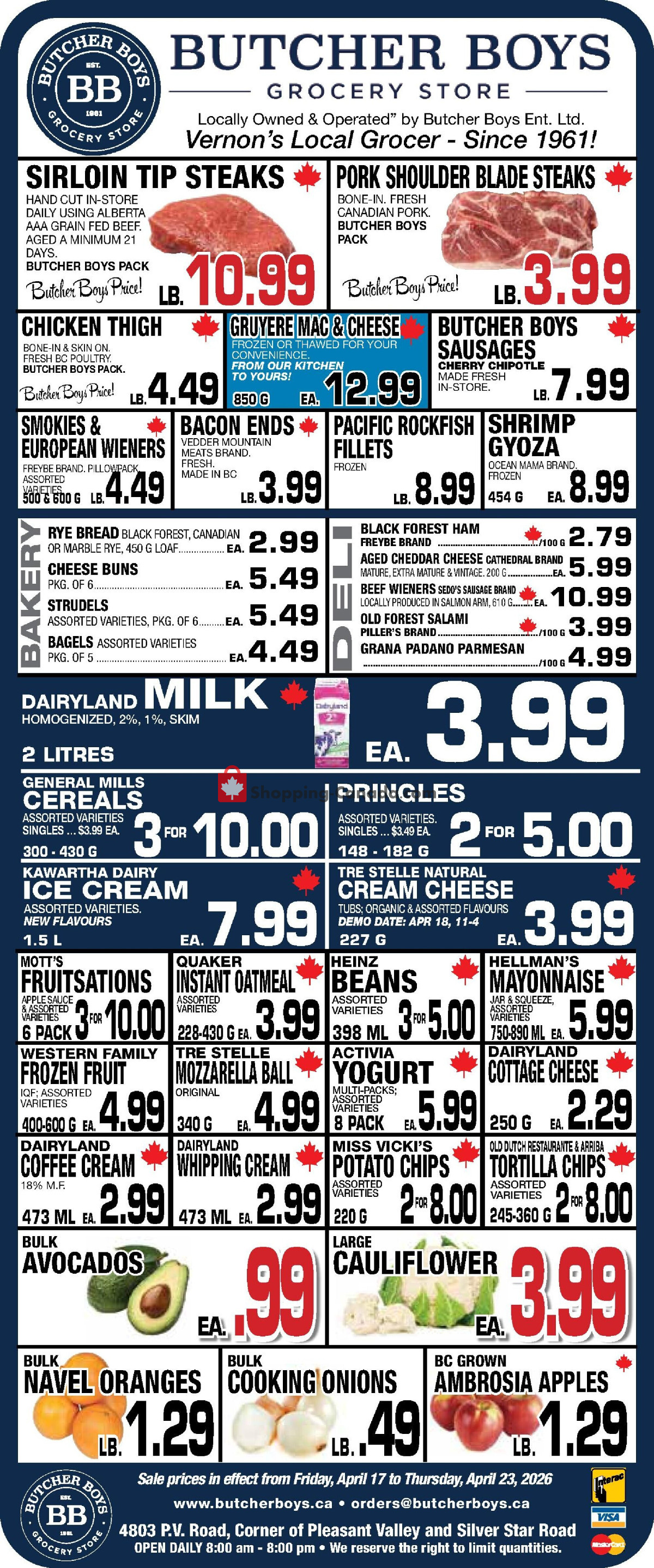 Butcher Boys flyer from Friday April 17, 2026 to Thursday April 23, 2026 - page 1