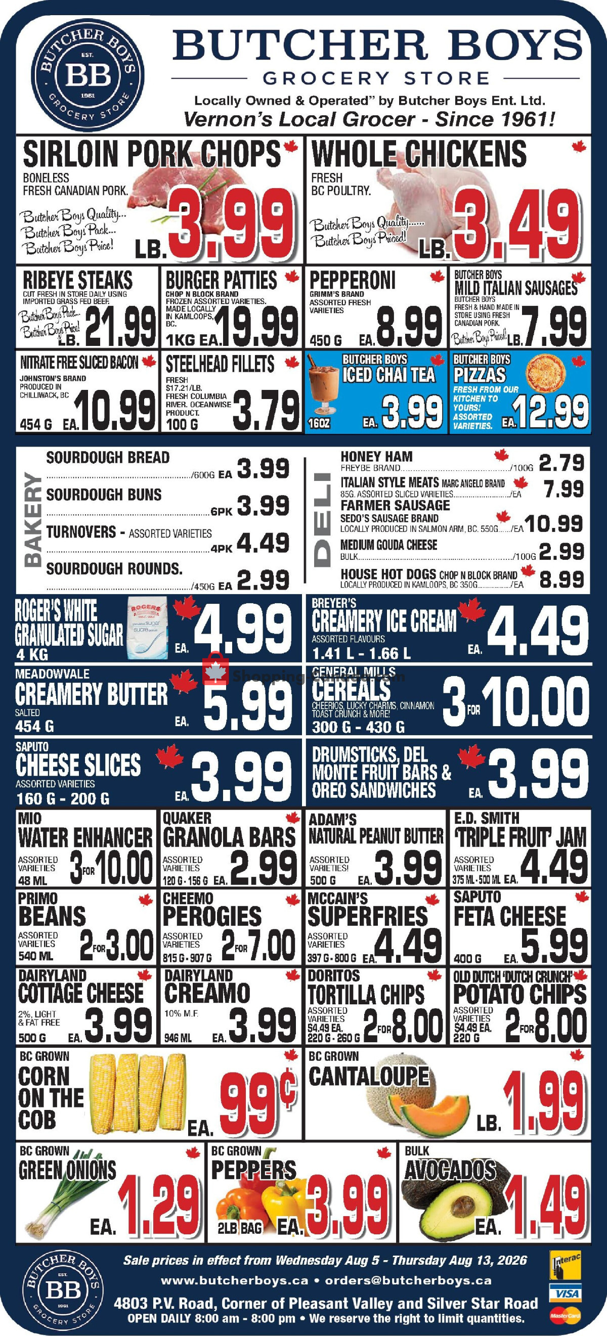 Butcher Boys flyer from Thursday August 6, 2026 to Wednesday August 12, 2026 - page 1