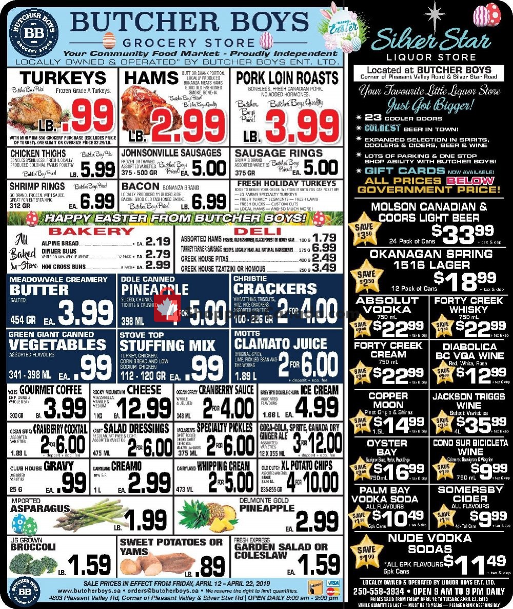 Butcher Boys flyer from Friday April 12, 2019 to Monday April 22, 2019 - page 1