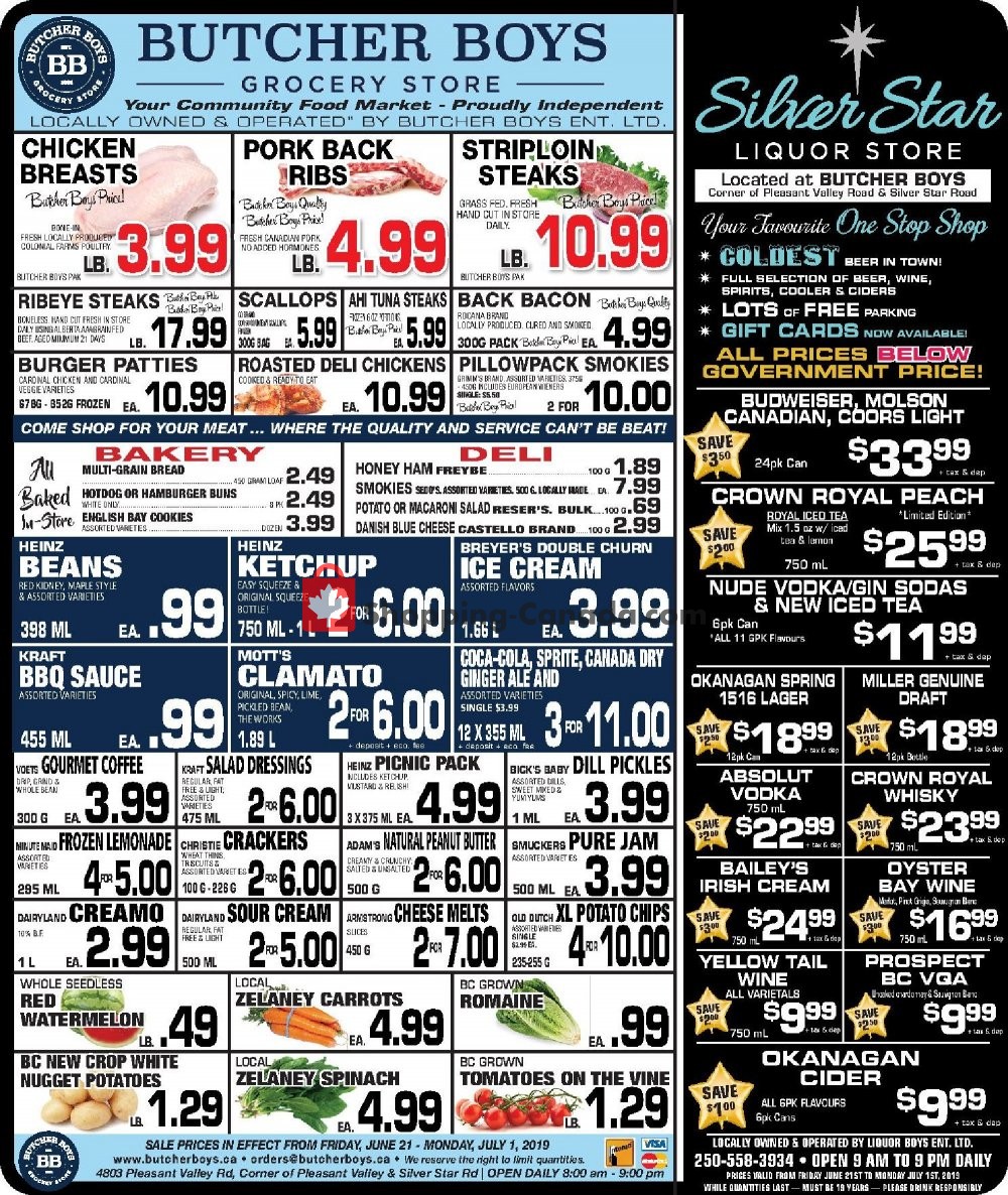 Butcher Boys flyer from Friday June 21, 2019 to Monday July 1, 2019 - page 1