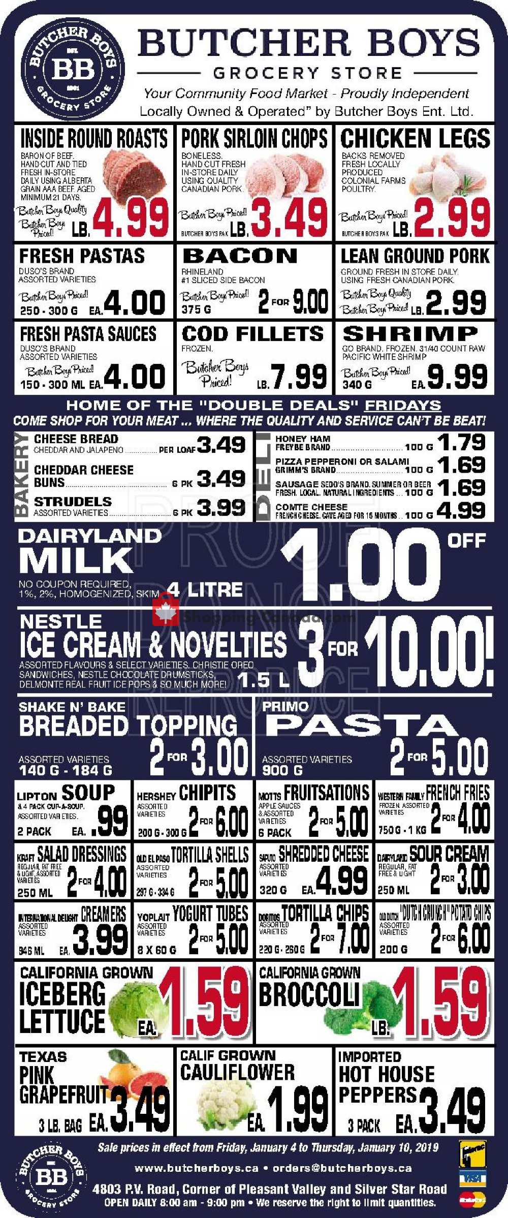 Butcher Boys flyer from Friday January 4, 2019 to Thursday January 10, 2019 - page 1