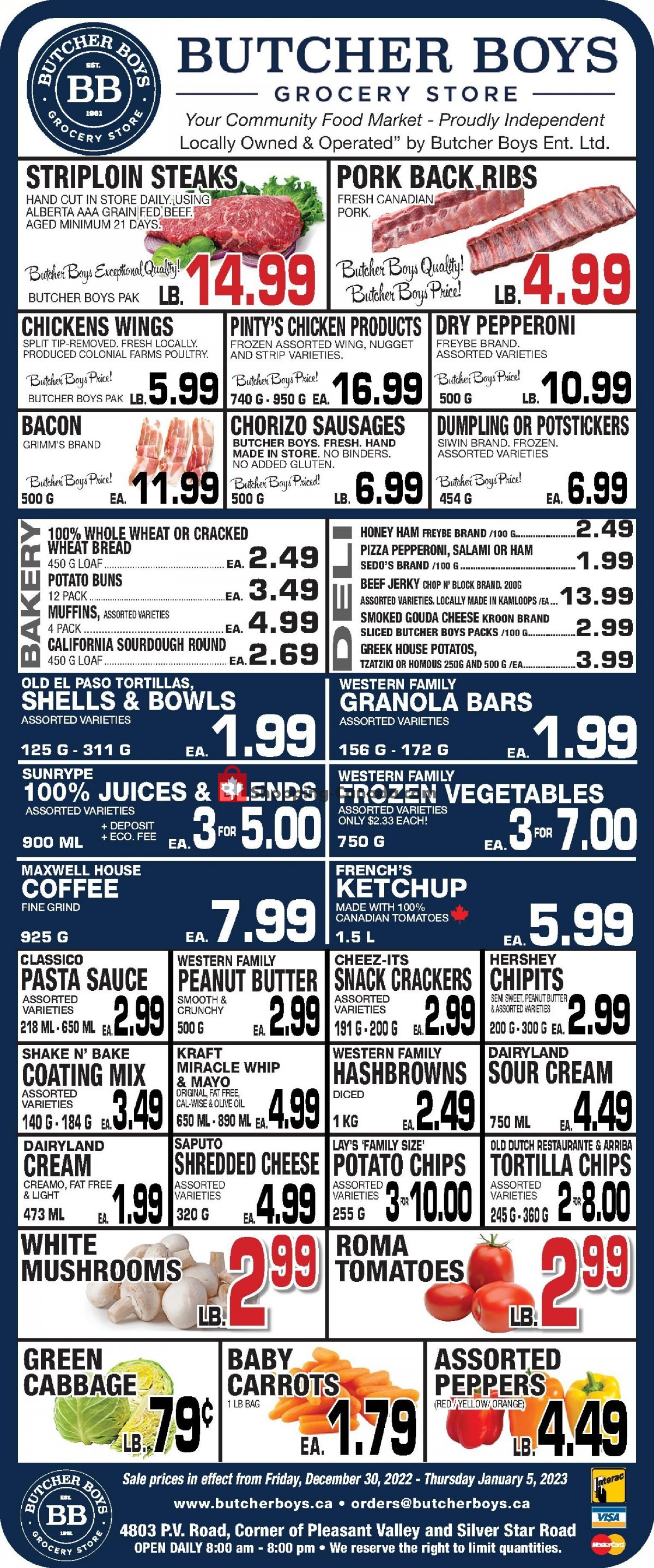 Butcher Boys Canada, flyer (Weekly Specials) December 30 January 5