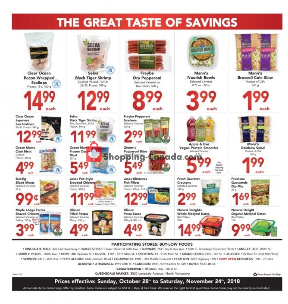 Buy-Low Foods flyer from Sunday October 28, 2018 to Saturday November 3, 2018 - page 14