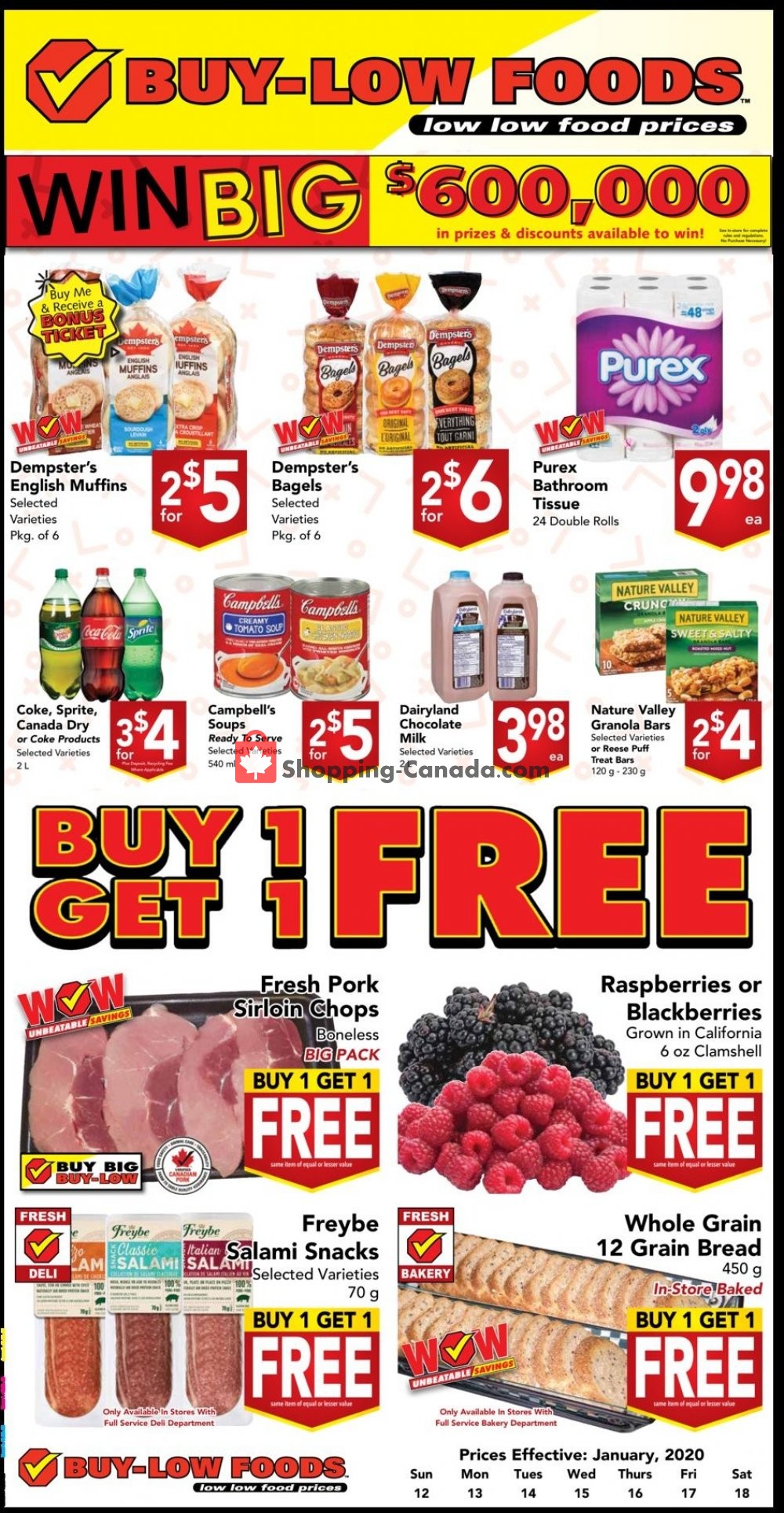Buy-Low Foods flyer from Sunday January 12, 2020 to Saturday January 18, 2020 - page 1