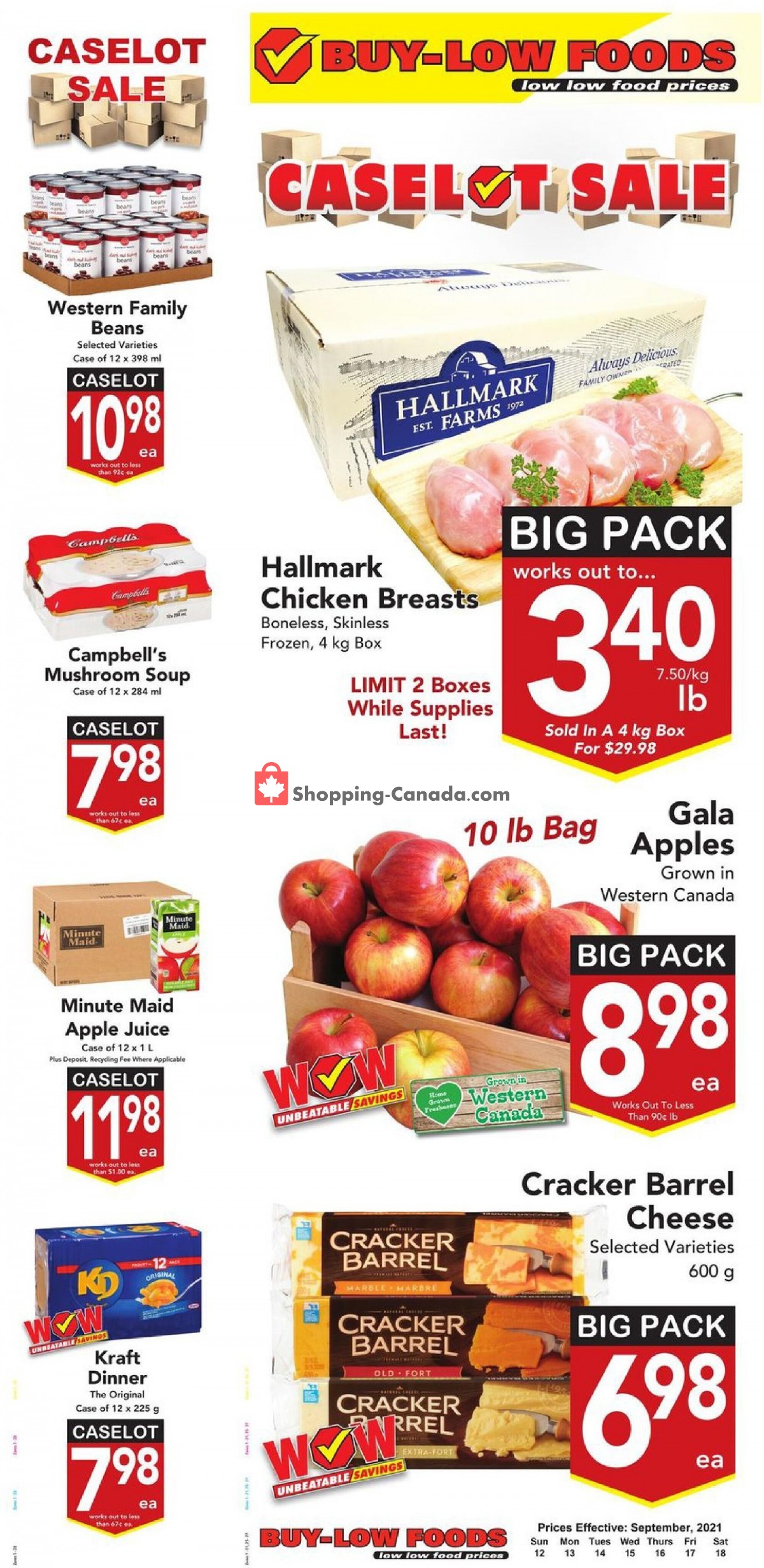 Buy-Low Foods flyer from Sunday September 12, 2021 to Saturday September 18, 2021 - page 1