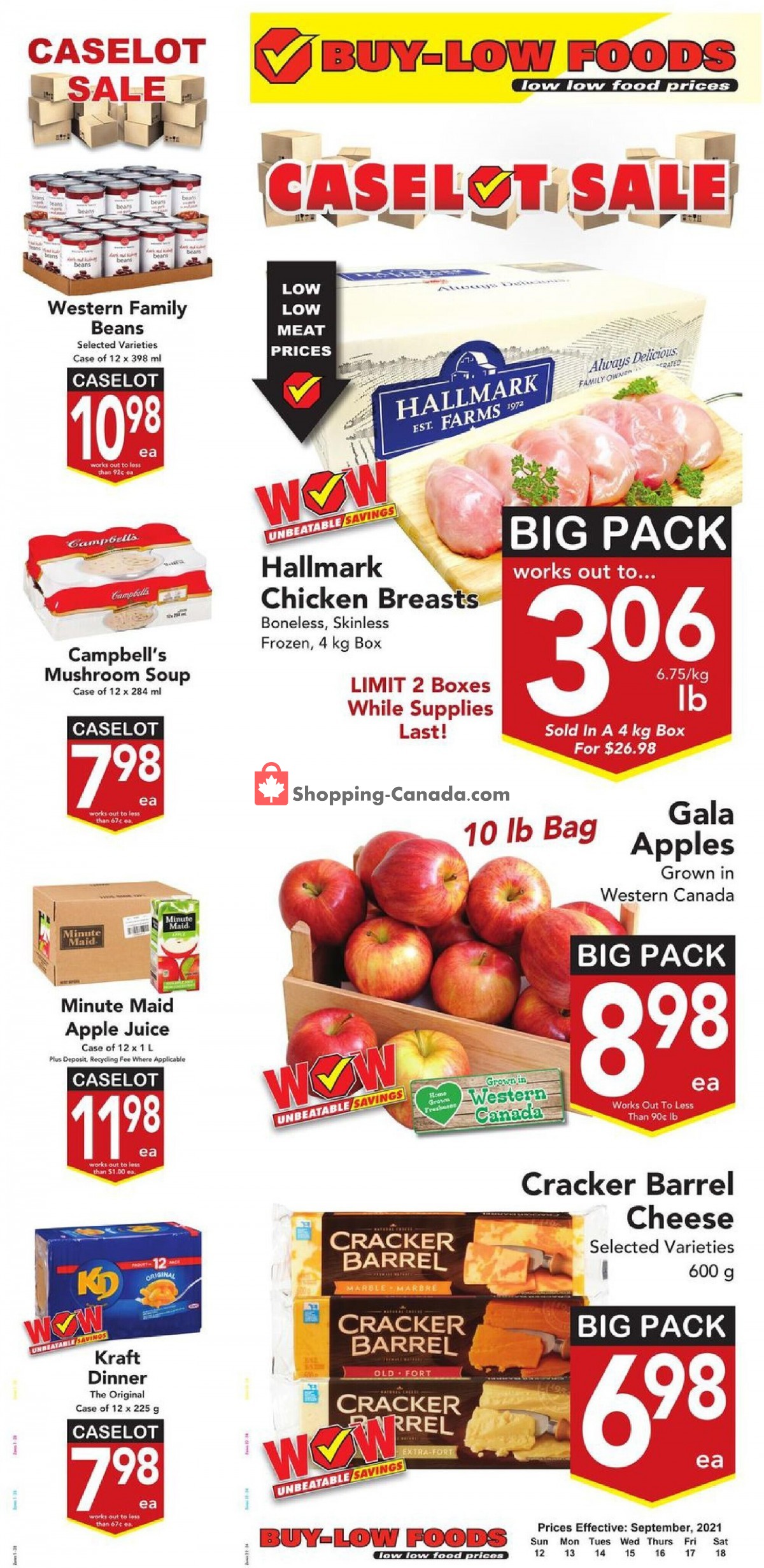 Buy-Low Foods flyer from Sunday September 12, 2021 to Saturday September 18, 2021 - page 1