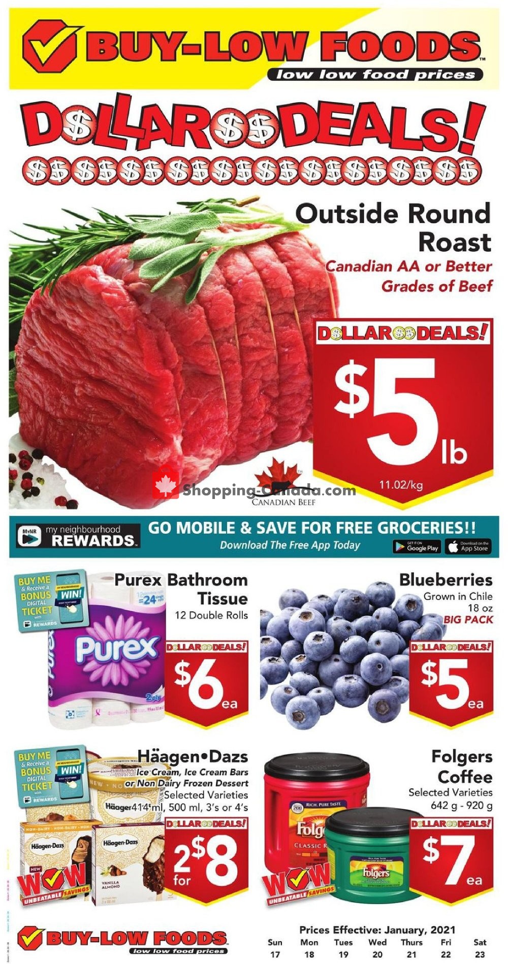 Buy-Low Foods flyer from Sunday January 17, 2021 to Saturday January 23, 2021 - page 1