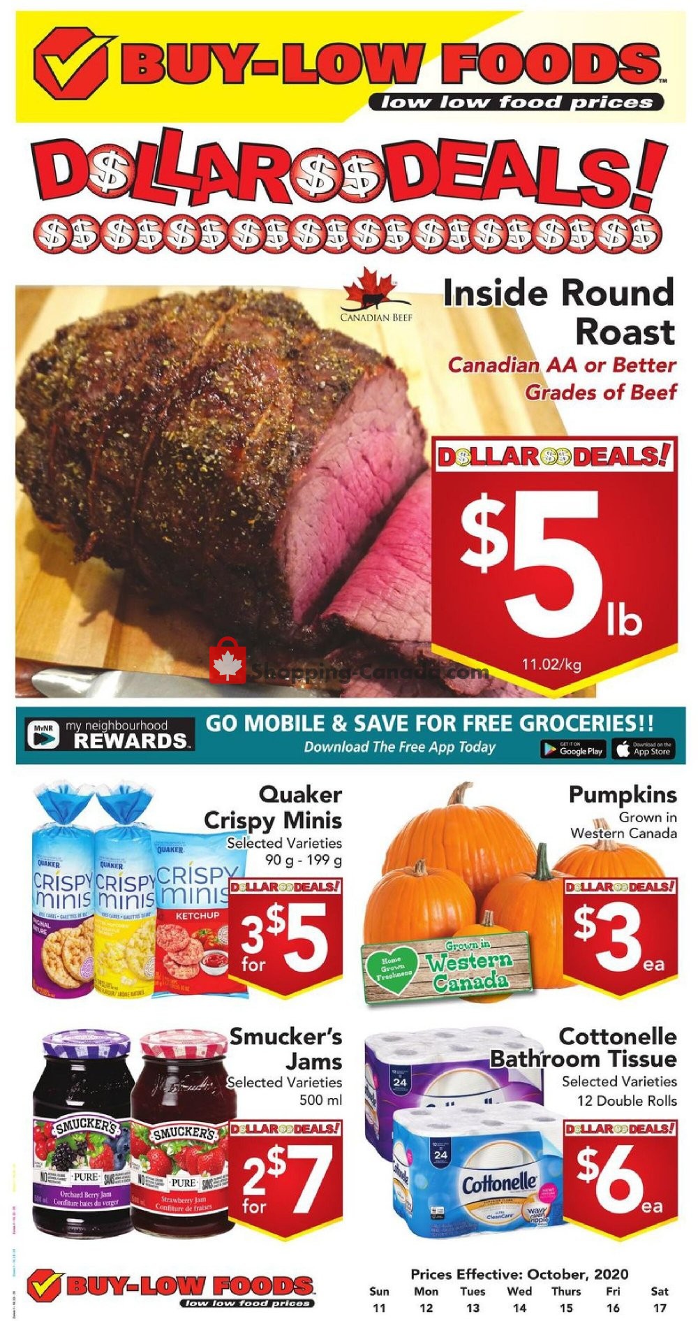 Buy-Low Foods flyer from Sunday October 11, 2020 to Saturday October 17, 2020 - page 1