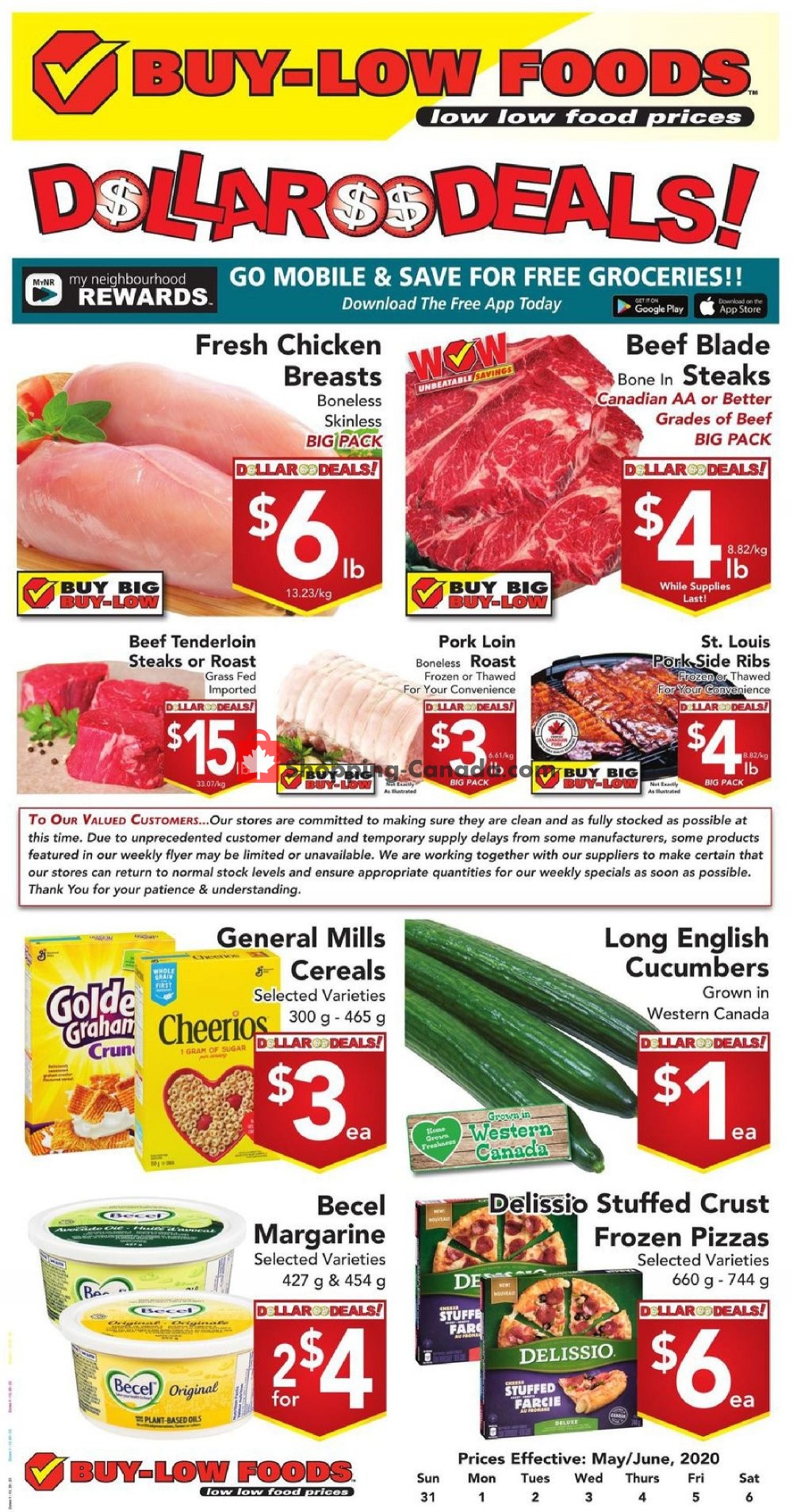 Buy-Low Foods flyer from Sunday May 31, 2020 to Saturday June 6, 2020 - page 1