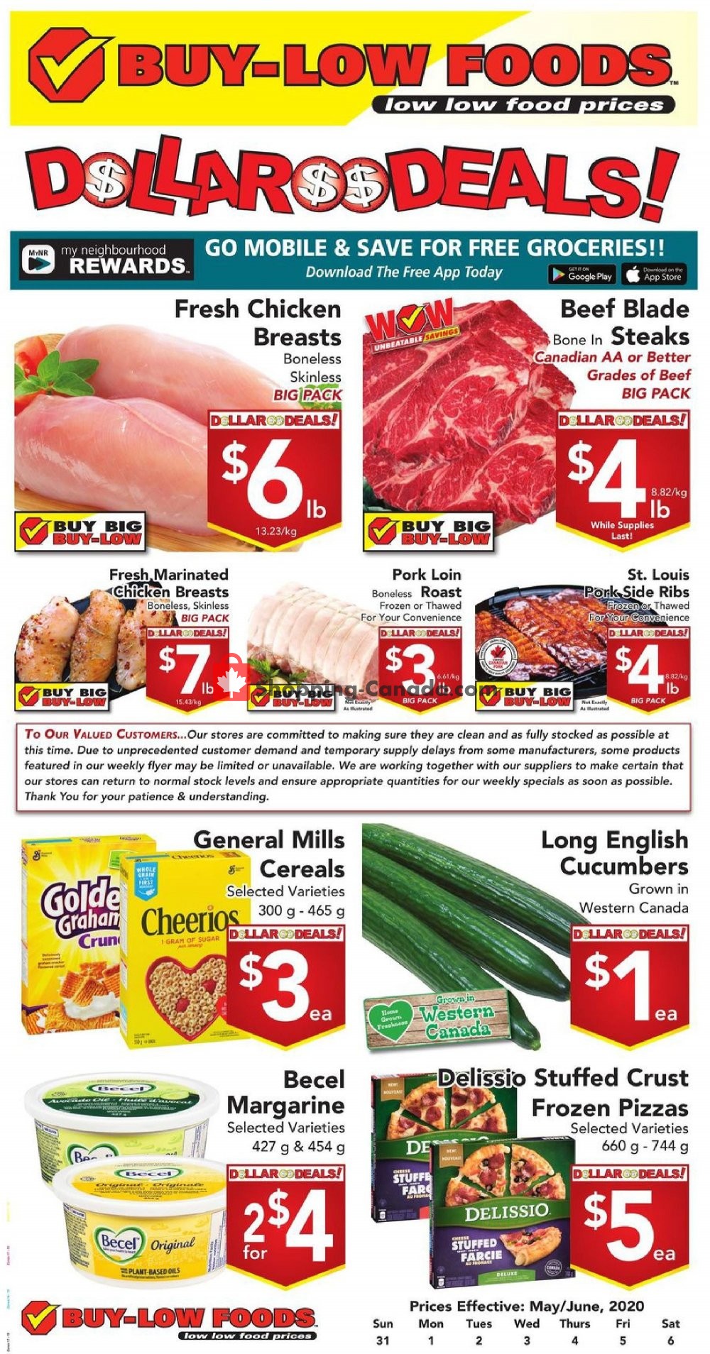 Buy-Low Foods flyer from Sunday May 31, 2020 to Saturday June 6, 2020 - page 1