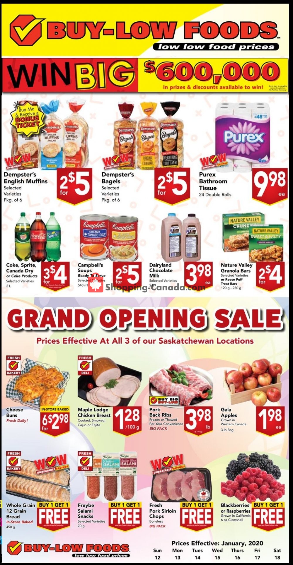 Buy-Low Foods flyer from Sunday January 12, 2020 to Saturday January 18, 2020 - page 1