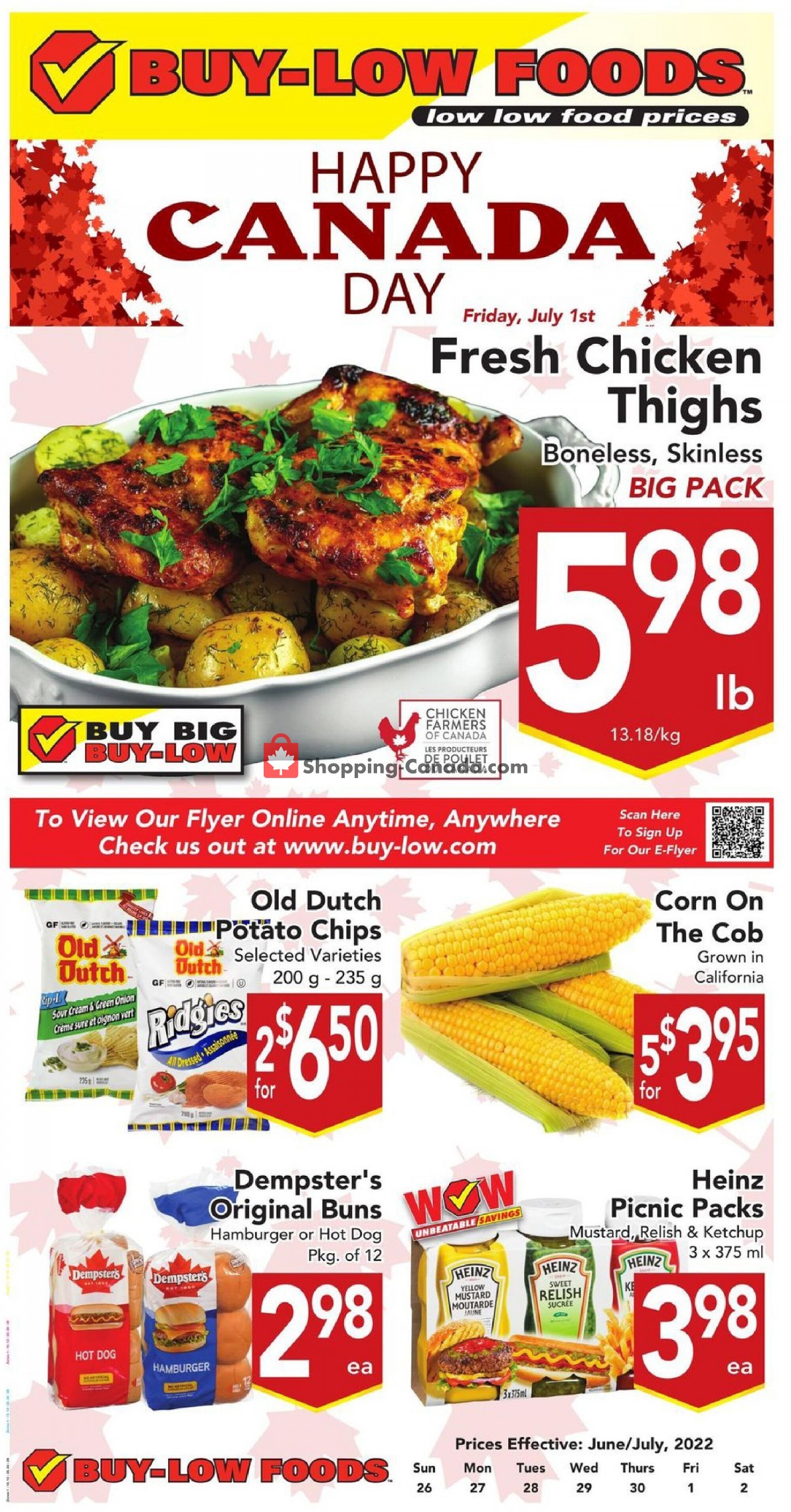 BuyLow Foods Canada, flyer (Happy Canada Day AB) June 26 July 2