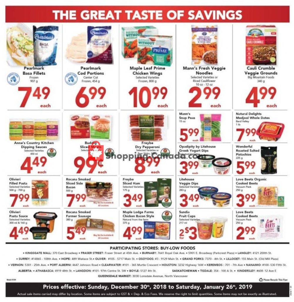 Buy-Low Foods flyer from Sunday December 30, 2018 to Saturday January 5, 2019 - page 14