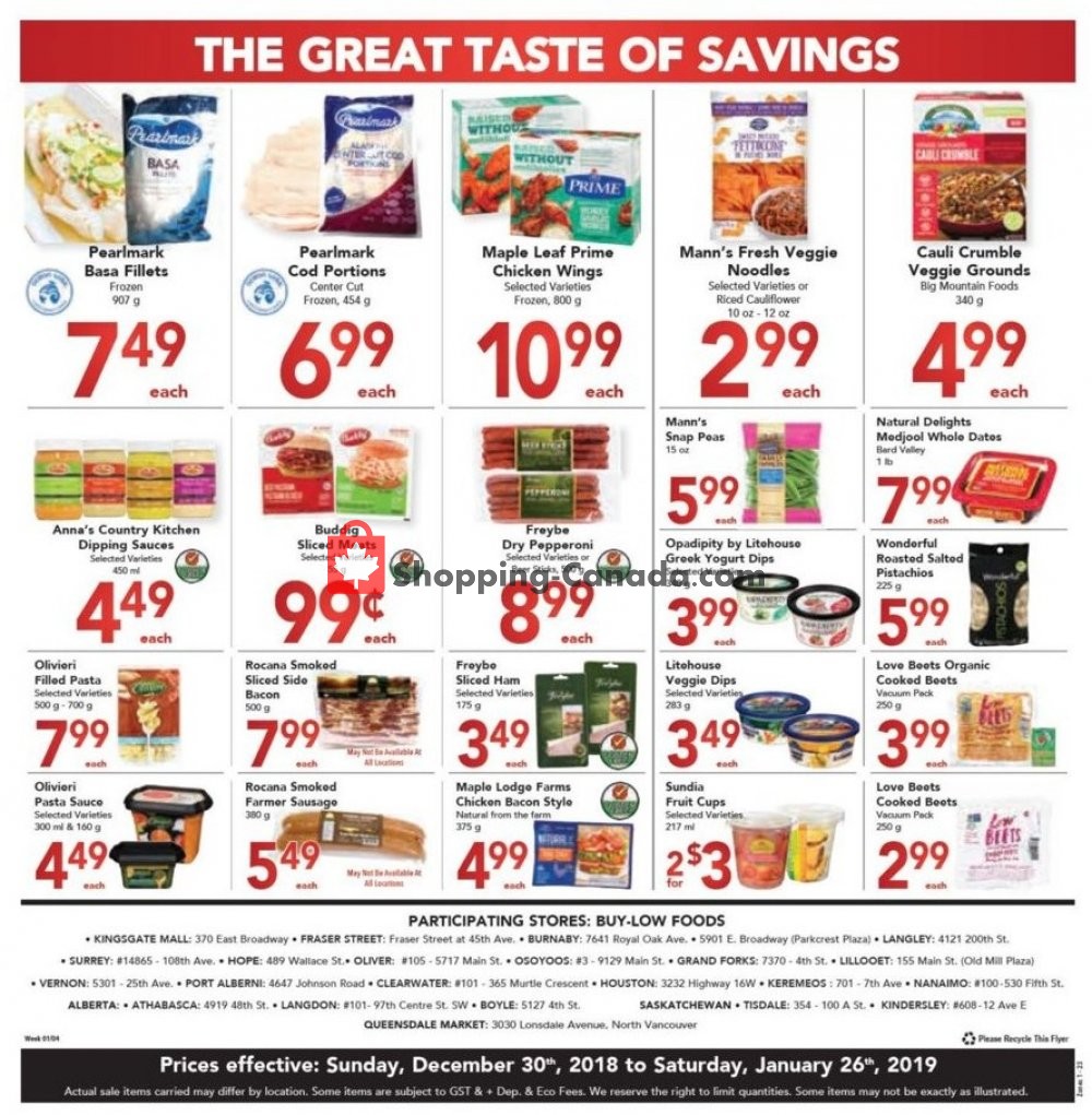 Buy-Low Foods flyer from Sunday December 30, 2018 to Saturday January 5, 2019 - page 14