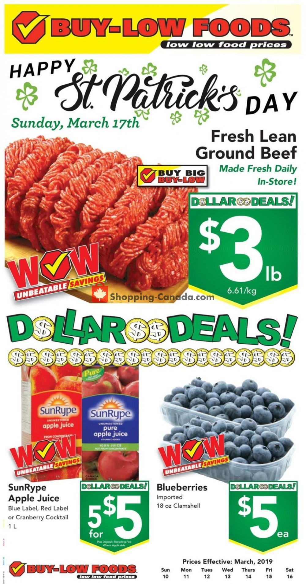 Buy-Low Foods flyer from Sunday March 10, 2019 to Saturday March 16, 2019 - page 1