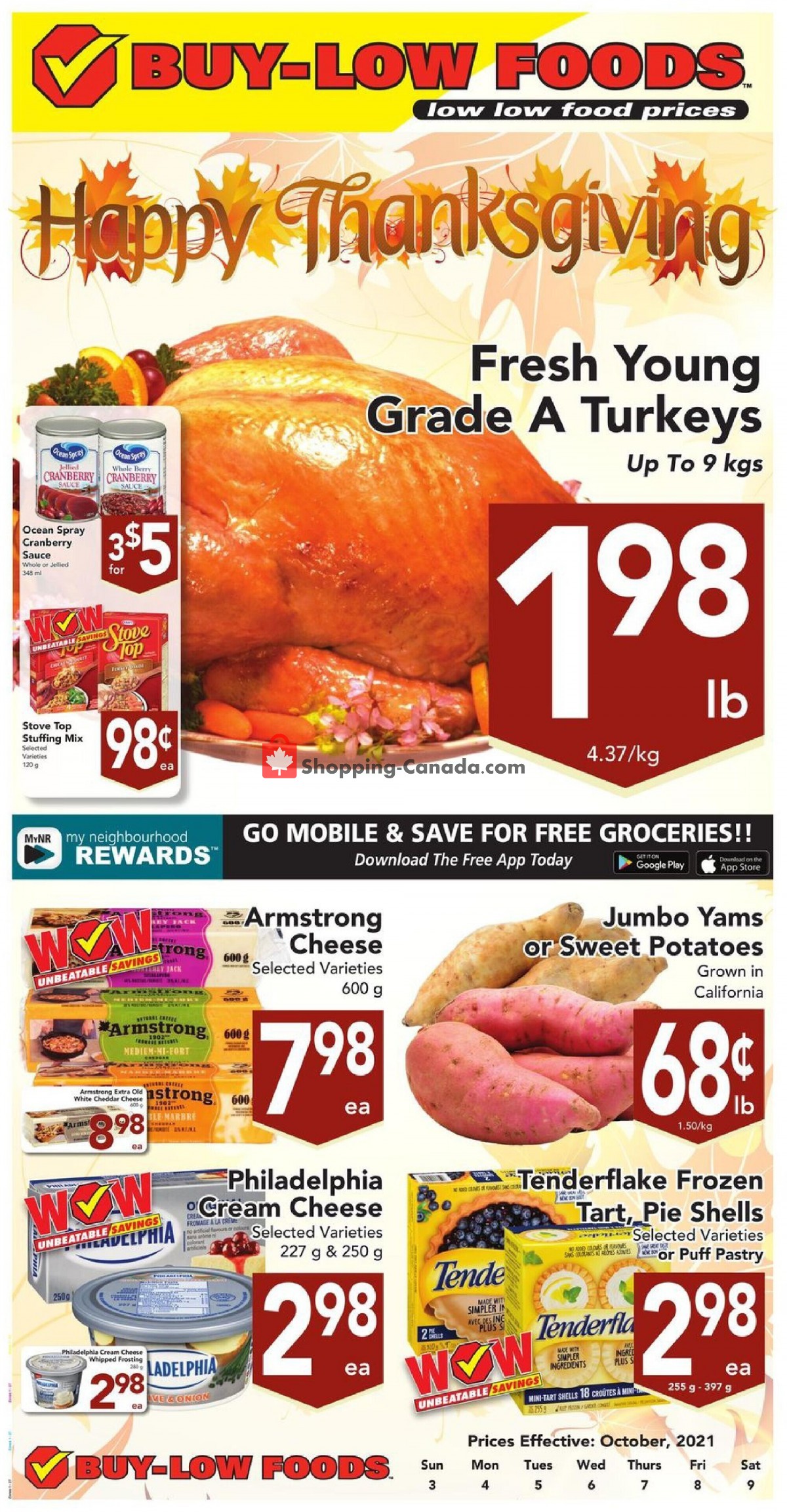 Buy-Low Foods flyer from Sunday October 3, 2021 to Saturday October 9, 2021 - page 1