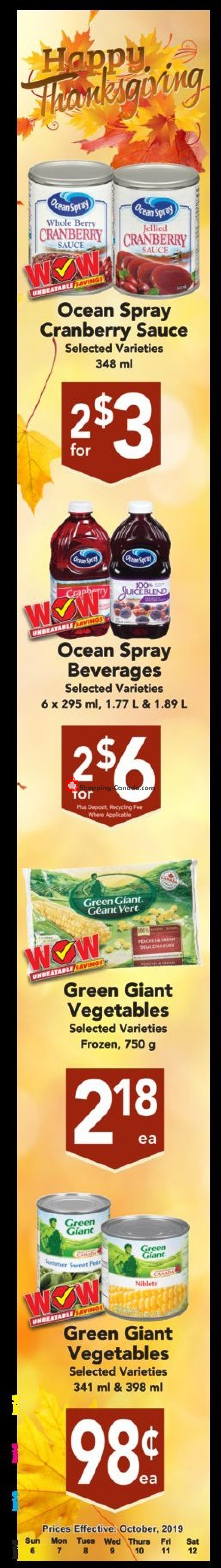 Buy-Low Foods flyer from Sunday October 6, 2019 to Saturday October 12, 2019 - page 1