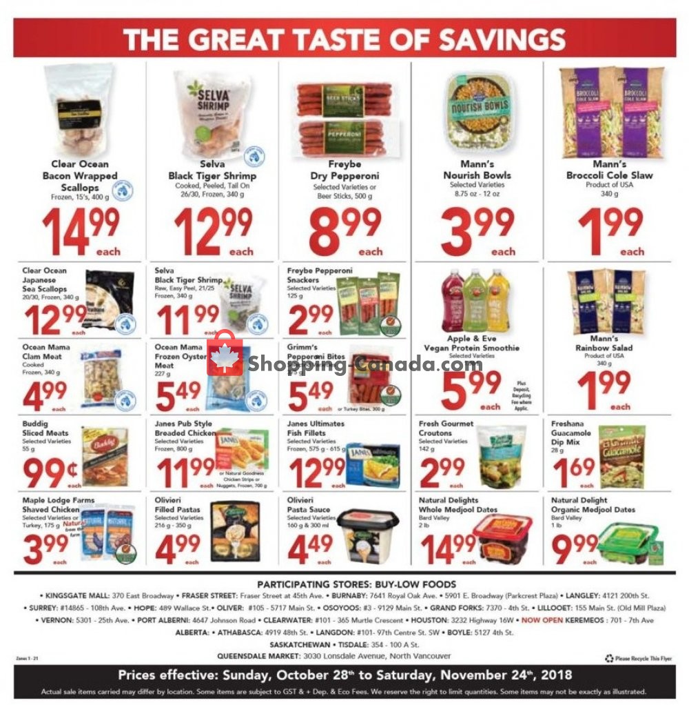Buy-Low Foods flyer from Sunday October 28, 2018 to Saturday November 3, 2018 - page 16