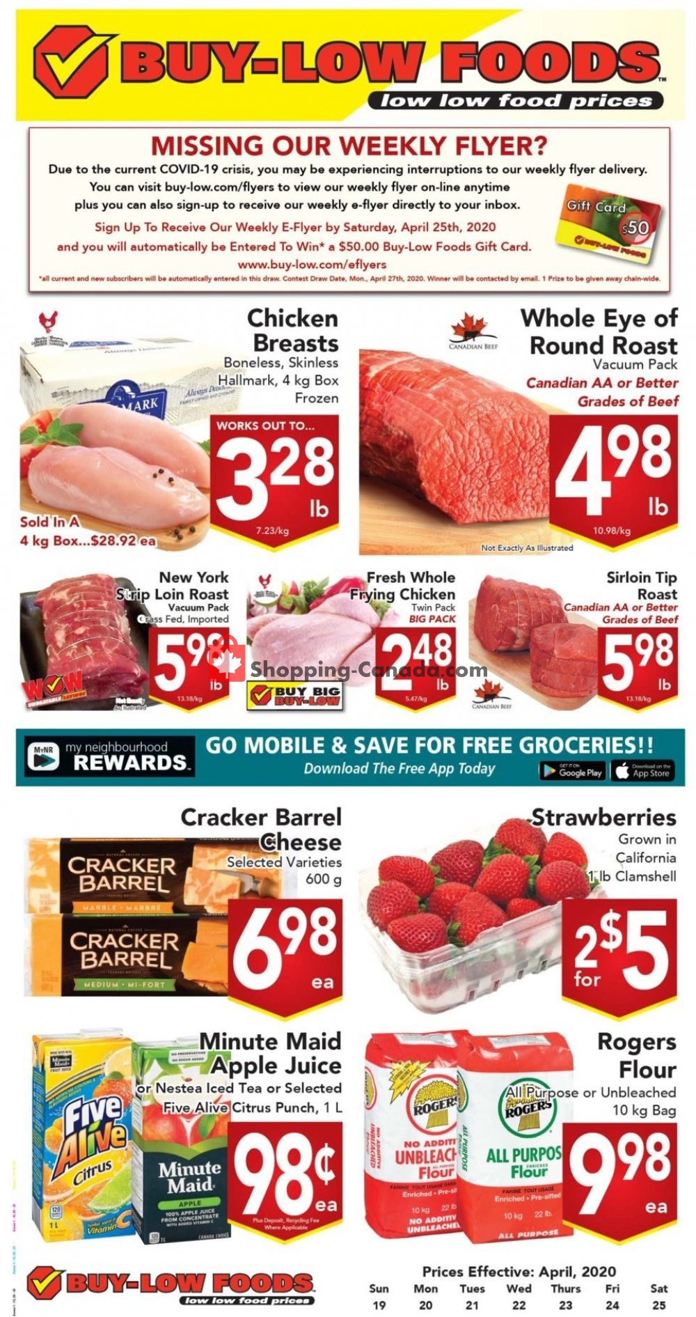 Buy-Low Foods flyer from Sunday April 19, 2020 to Saturday April 25, 2020 - page 1
