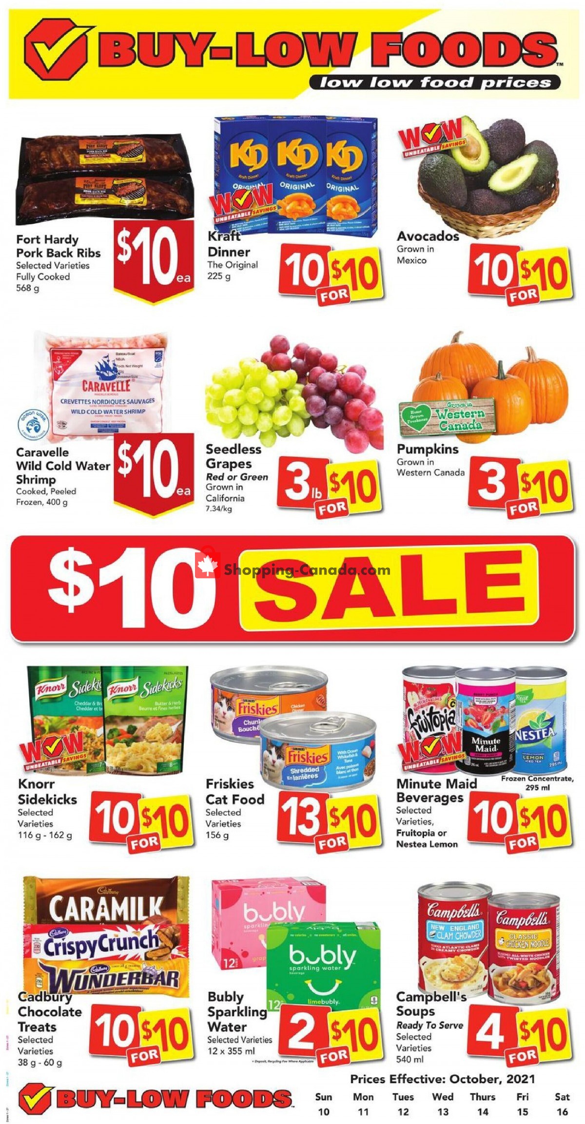 Buy-Low Foods flyer from Sunday October 10, 2021 to Saturday October 16, 2021 - page 1