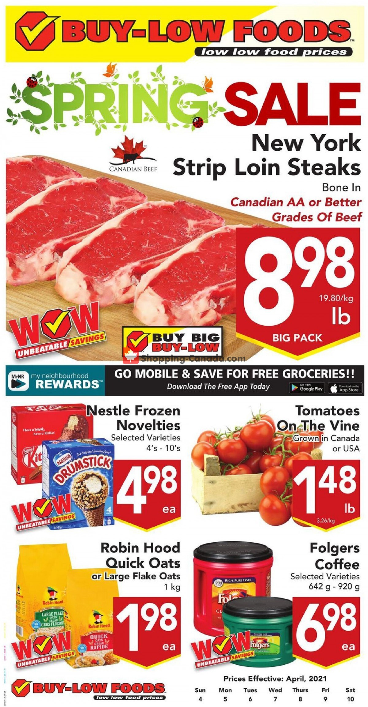 Buy-Low Foods flyer from Sunday April 4, 2021 to Saturday April 10, 2021 - page 1