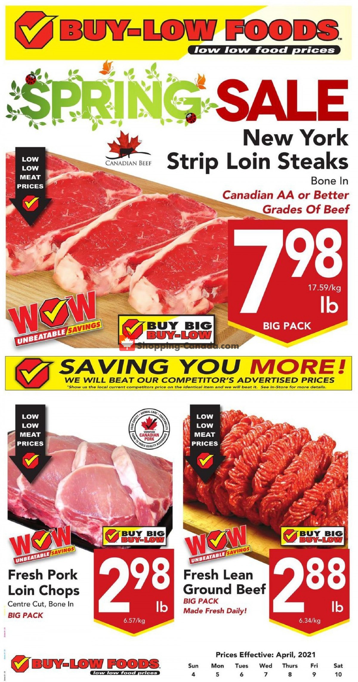 Buy-Low Foods flyer from Sunday April 4, 2021 to Saturday April 10, 2021 - page 1