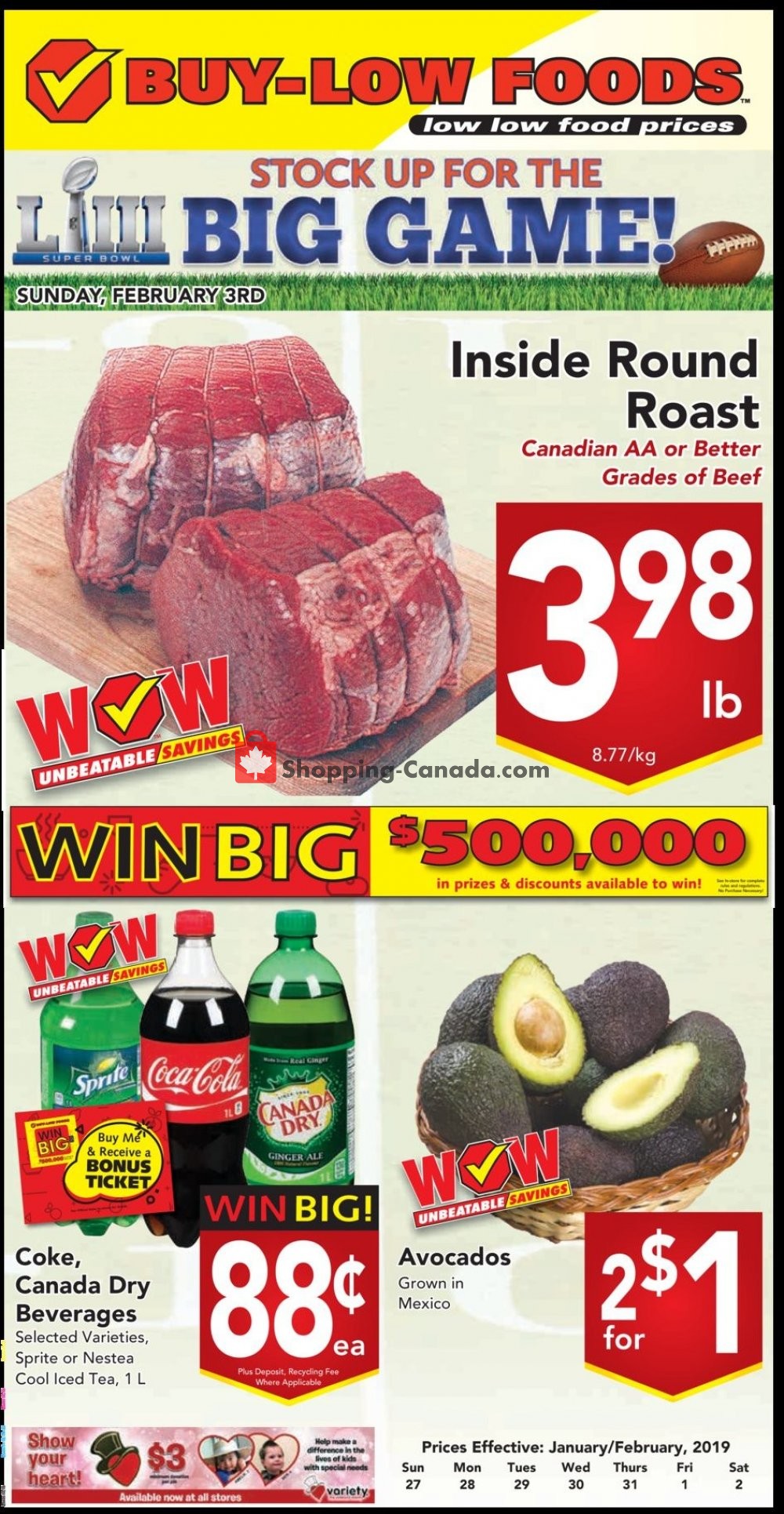 Buy-Low Foods flyer from Sunday January 27, 2019 to Saturday February 2, 2019 - page 1