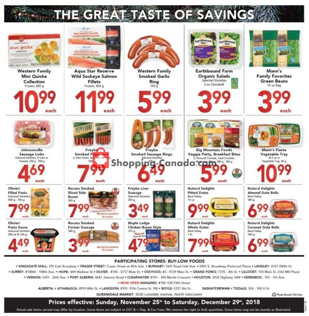 Buy-Low Foods flyer from Sunday November 25, 2018 to Saturday December 1, 2018 - page 14