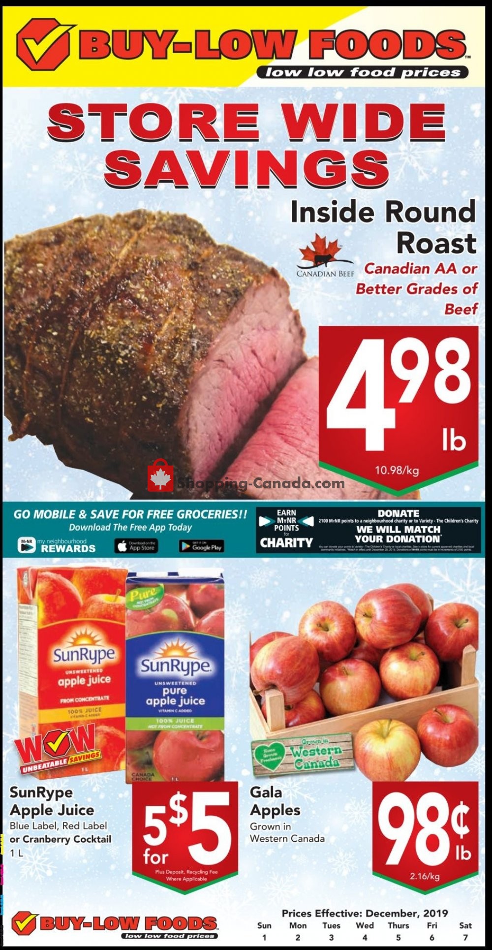 BuyLow Foods Canada, flyer (Store Wide Savings Kindersley SK