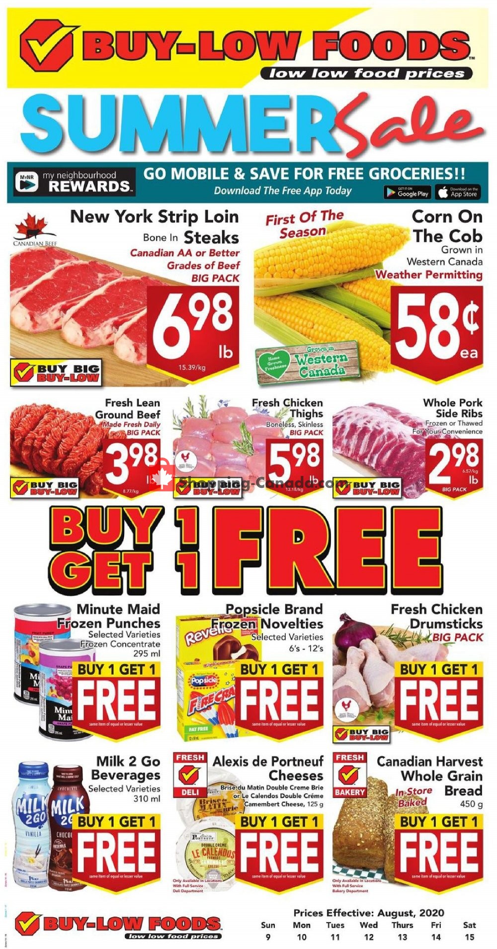 Buy-Low Foods flyer from Sunday August 9, 2020 to Saturday August 15, 2020 - page 1