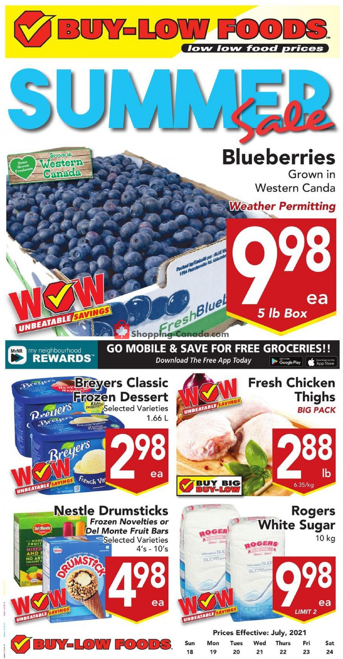 Buy-Low Foods flyer from Sunday July 18, 2021 to Saturday July 24, 2021 - page 1