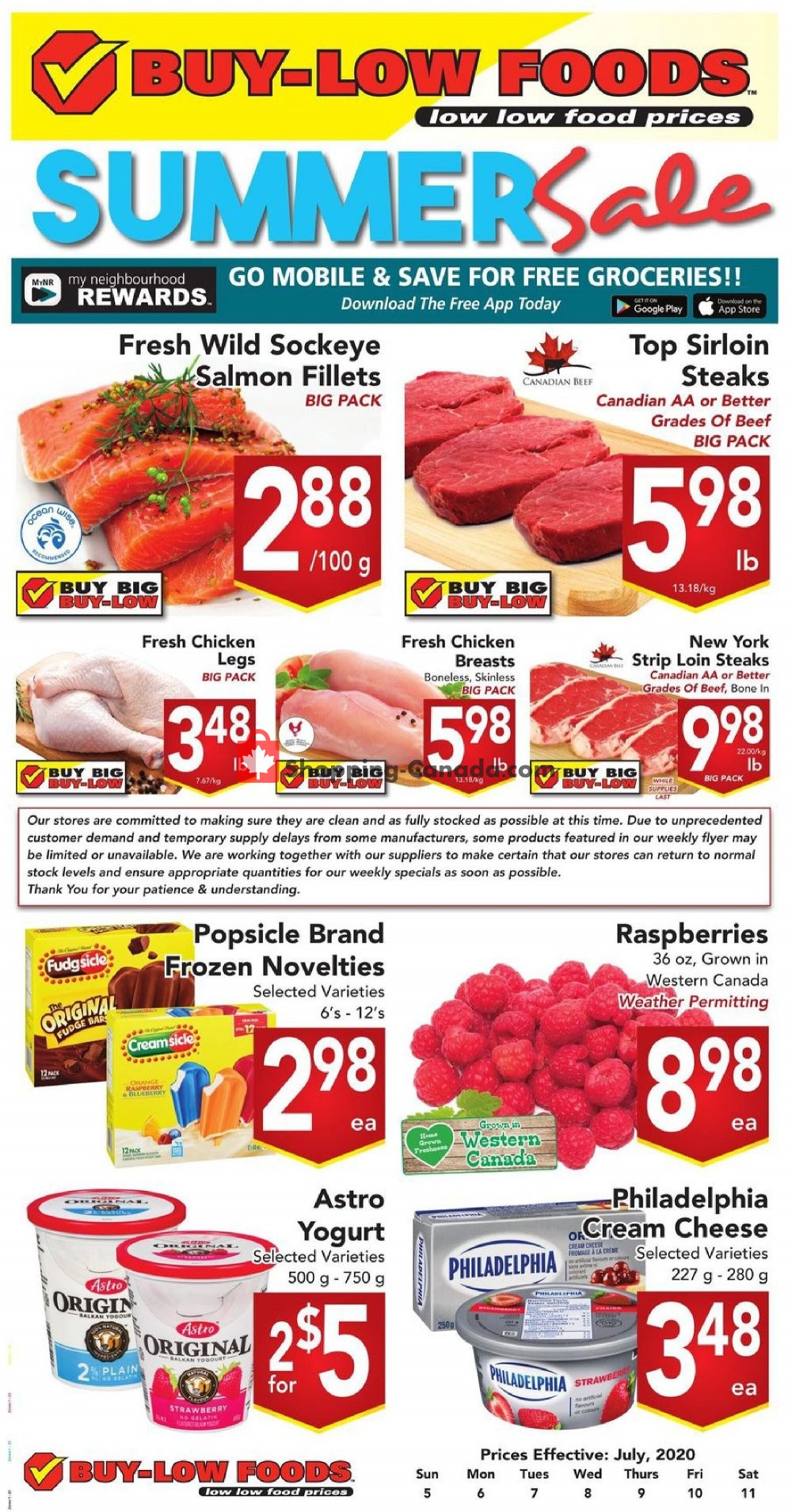 Buy-Low Foods flyer from Sunday July 5, 2020 to Saturday July 11, 2020 - page 1