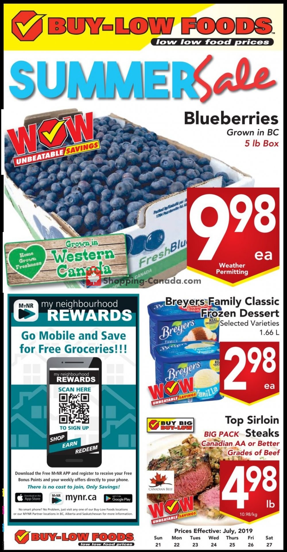 Buy-Low Foods flyer from Sunday July 21, 2019 to Saturday July 27, 2019 - page 1