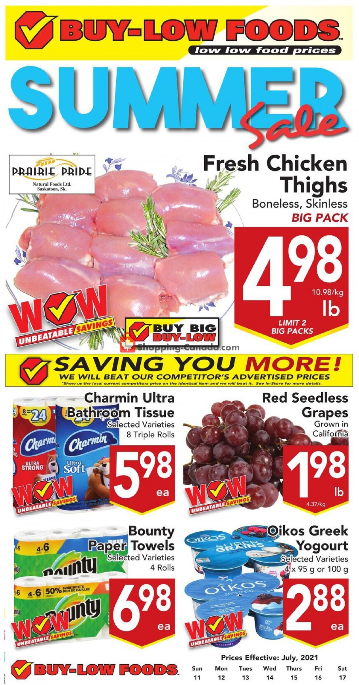 Buy-Low Foods flyer from Sunday July 11, 2021 to Saturday July 17, 2021 - page 1