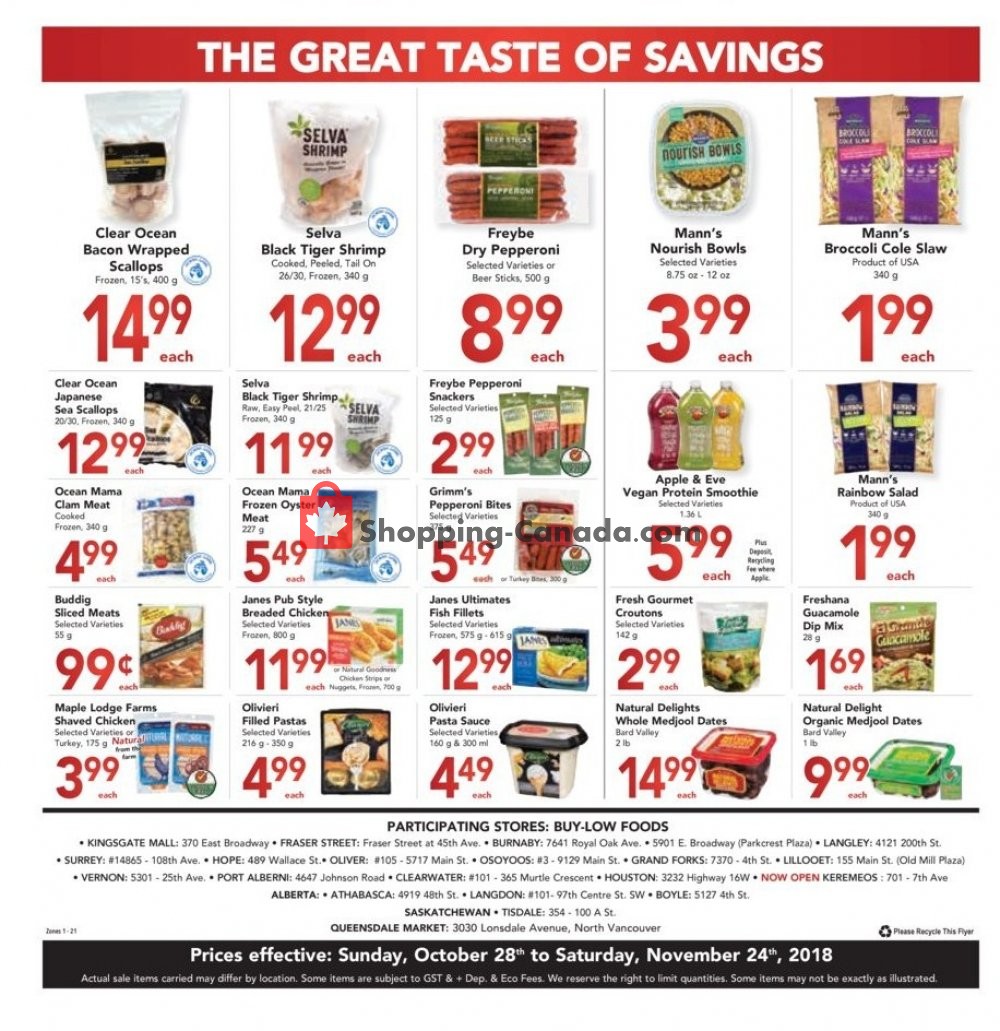 Buy-Low Foods flyer from Sunday October 28, 2018 to Saturday November 3, 2018 - page 14